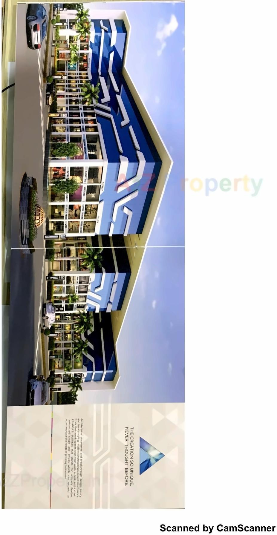 3D Elevation of real estate project Atlanta Business Hub located at Vesu, Surat, Gujarat