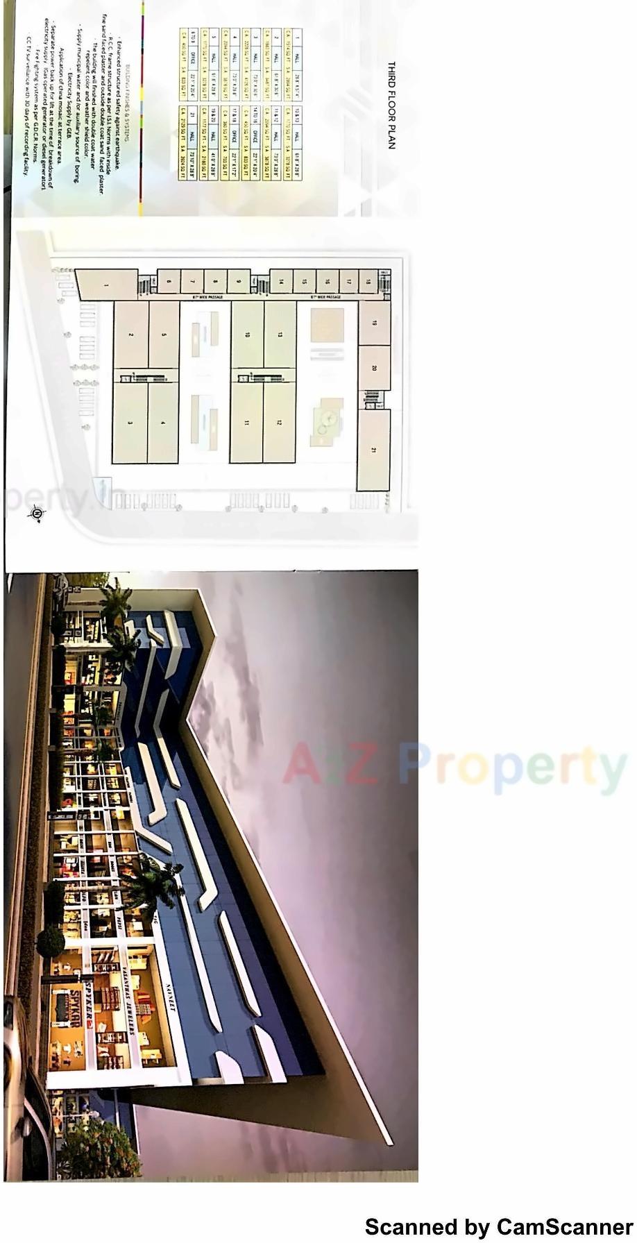 Layout of real estate project Atlanta Business Hub located at Vesu, Surat, Gujarat