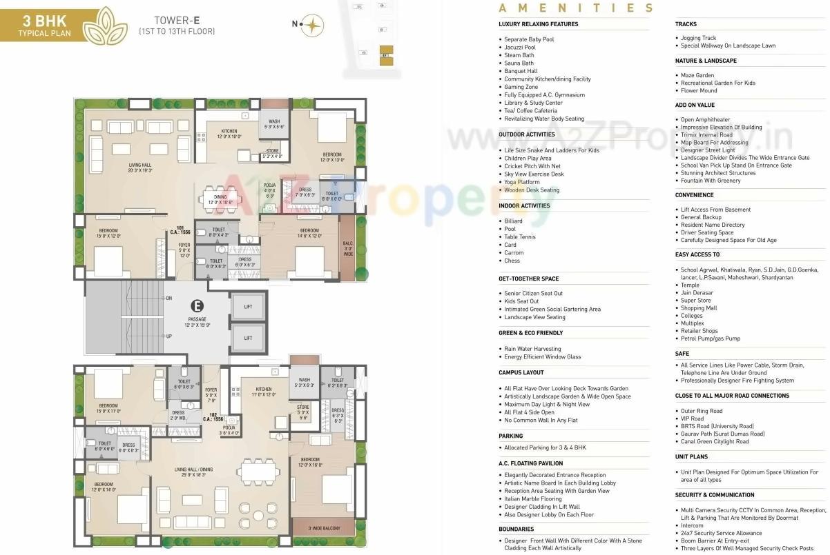 Layout of real estate project Atlanta Eliza located at Bharthana, Surat, Gujarat