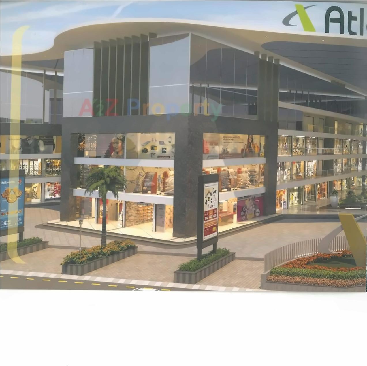 3D Elevation of real estate project Atlanta Mall located at Varachha, Surat, Gujarat