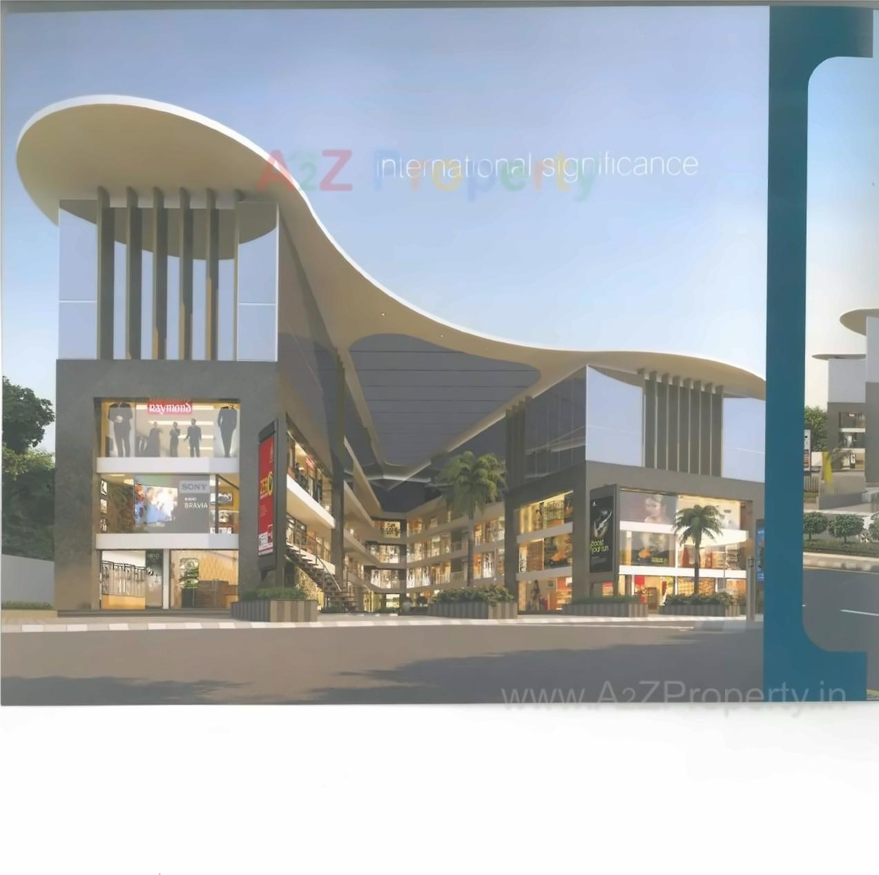 3D Elevation of real estate project Atlanta Mall located at Varachha, Surat, Gujarat