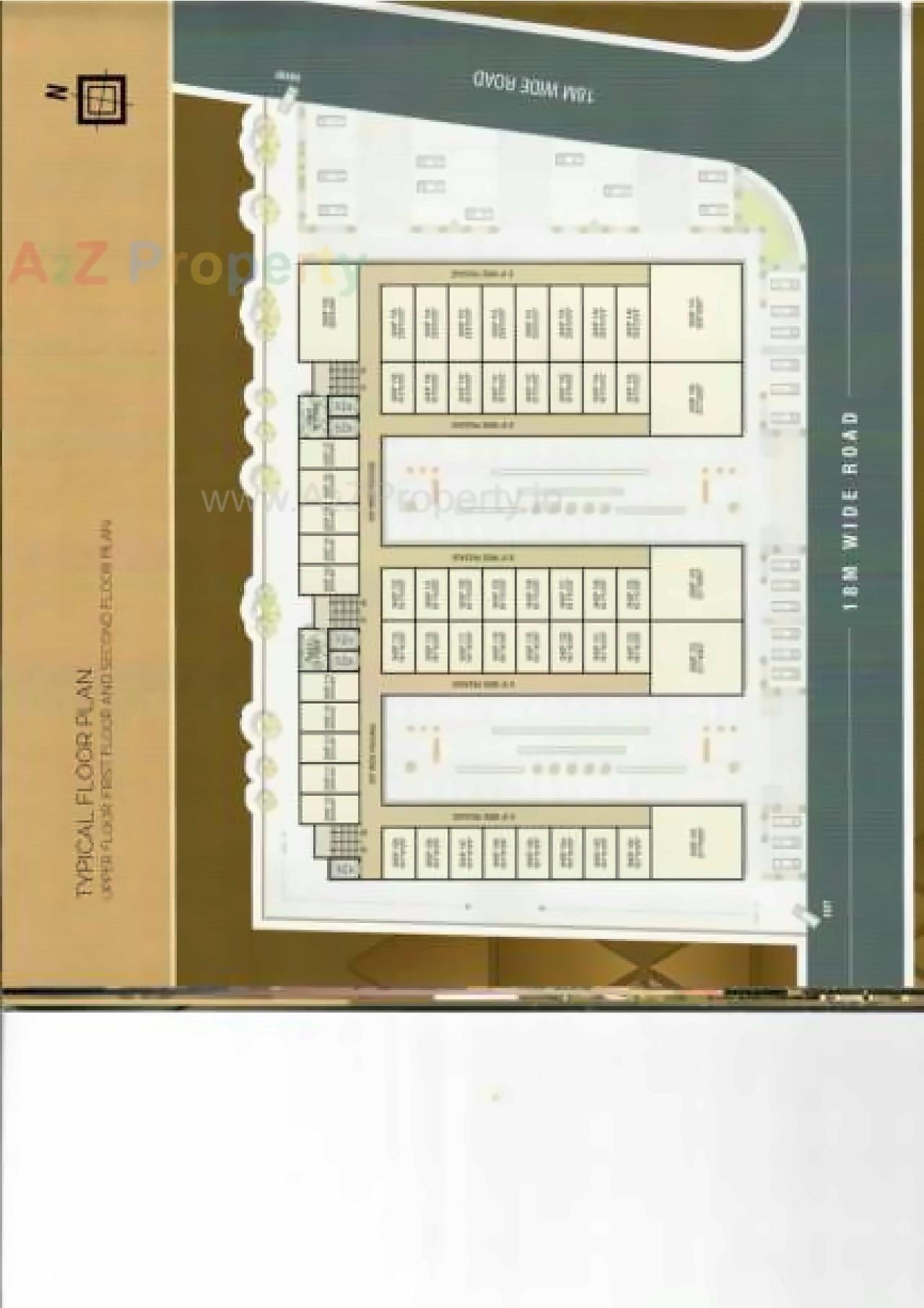 Layout of real estate project Atlanta Shoppers located at Vesu, Surat, Gujarat