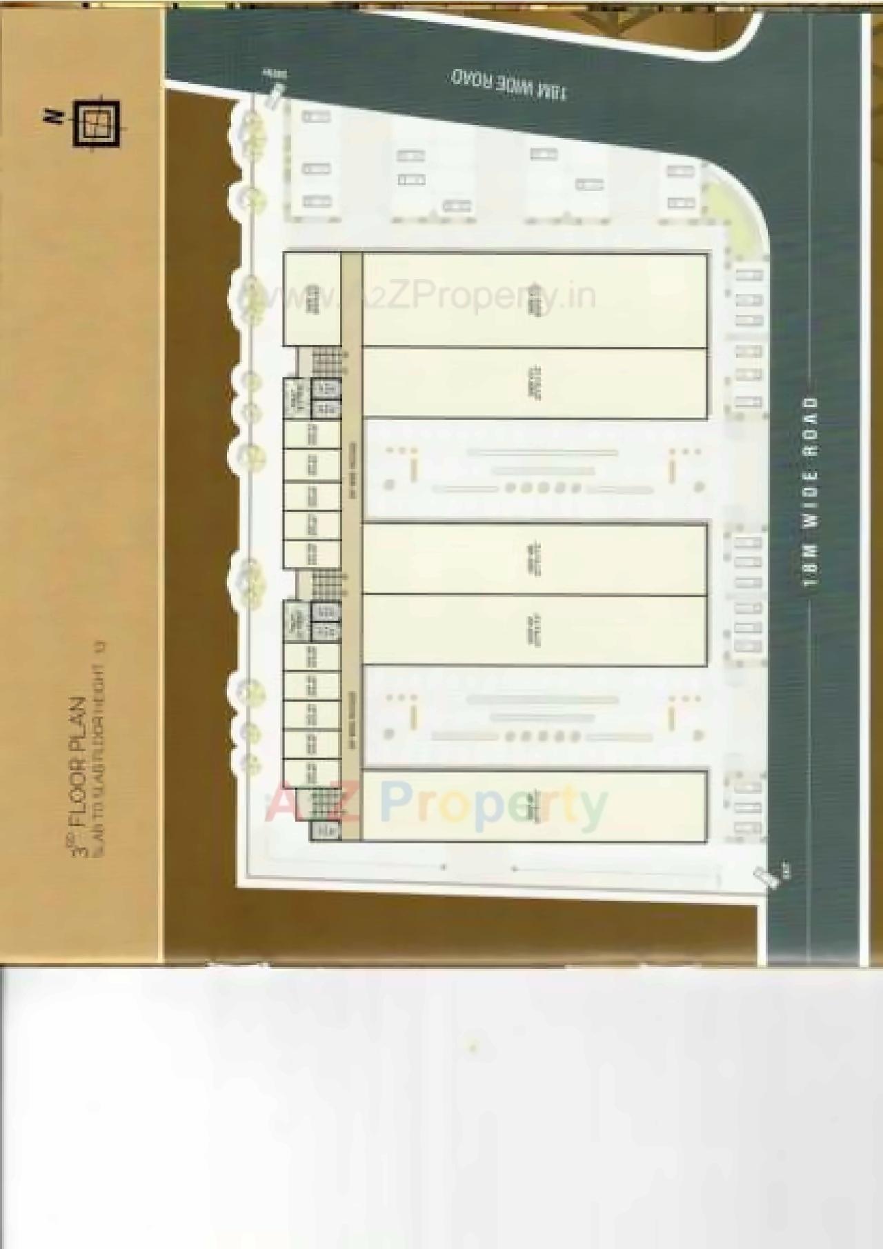 Layout of real estate project Atlanta Shoppers located at Vesu, Surat, Gujarat