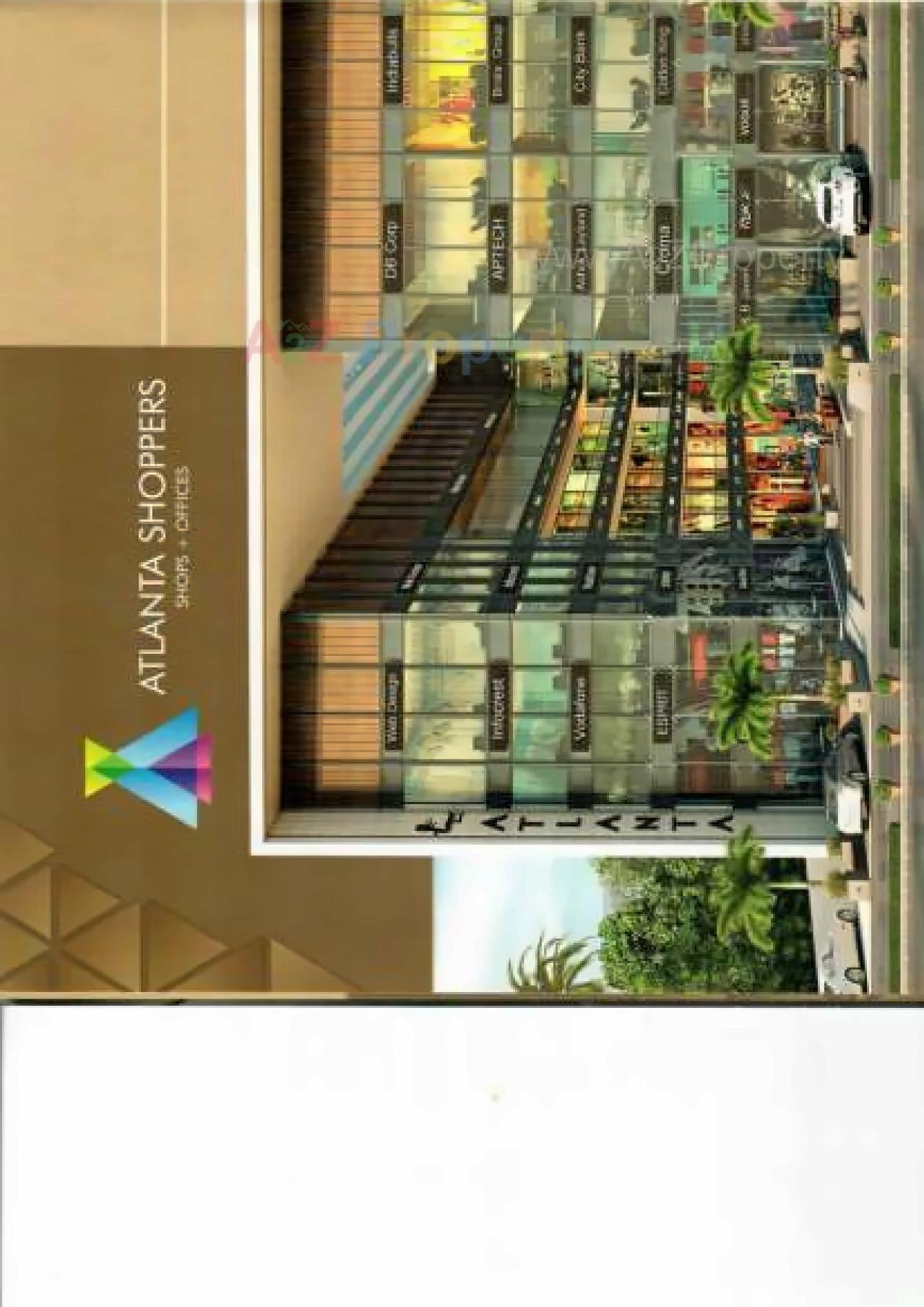 3D Elevation of real estate project Atlanta Shoppers located at Vesu, Surat, Gujarat