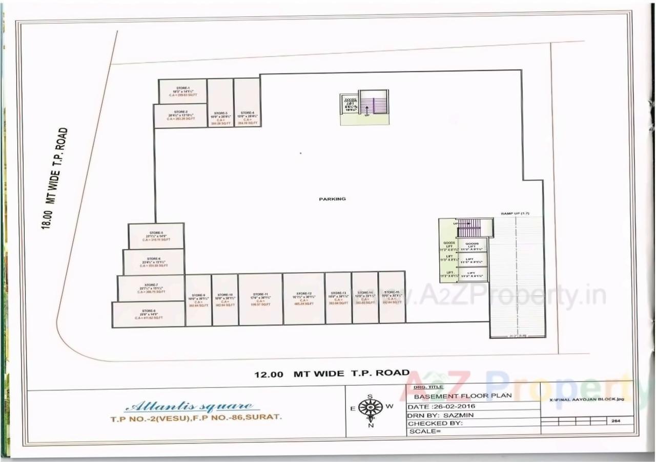 Layout of real estate project Atlantis Square located at Surat, Surat, Gujarat