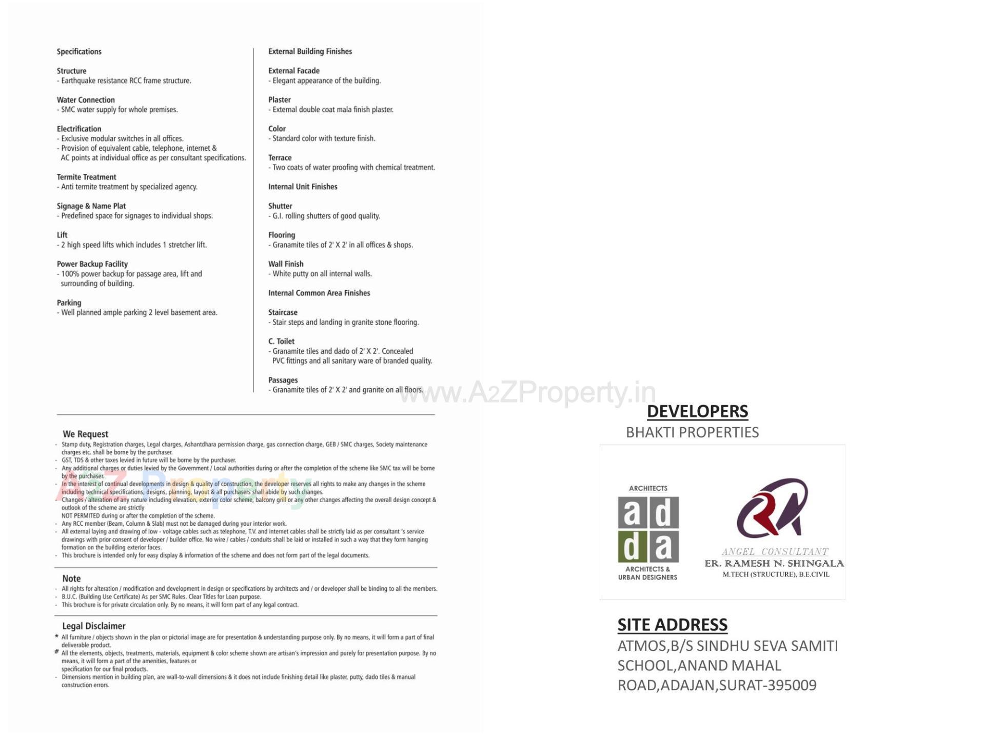  of real estate project Atmos located at Adajan, Surat, Gujarat