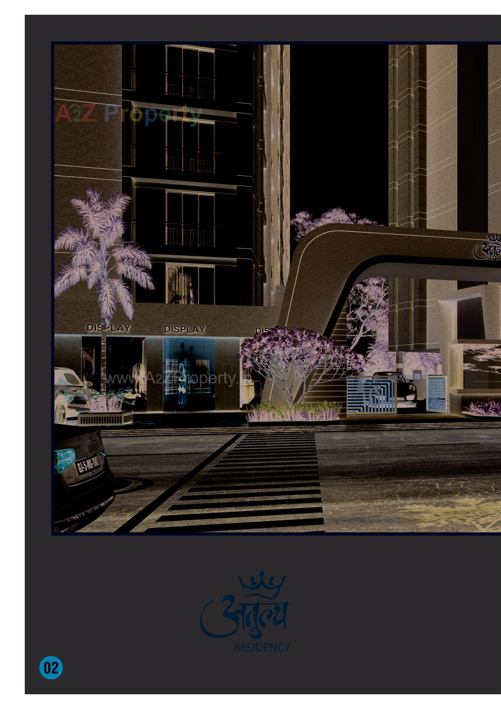 3D Elevation of real estate project Atulya Residency located at Sarthana, Surat, Gujarat