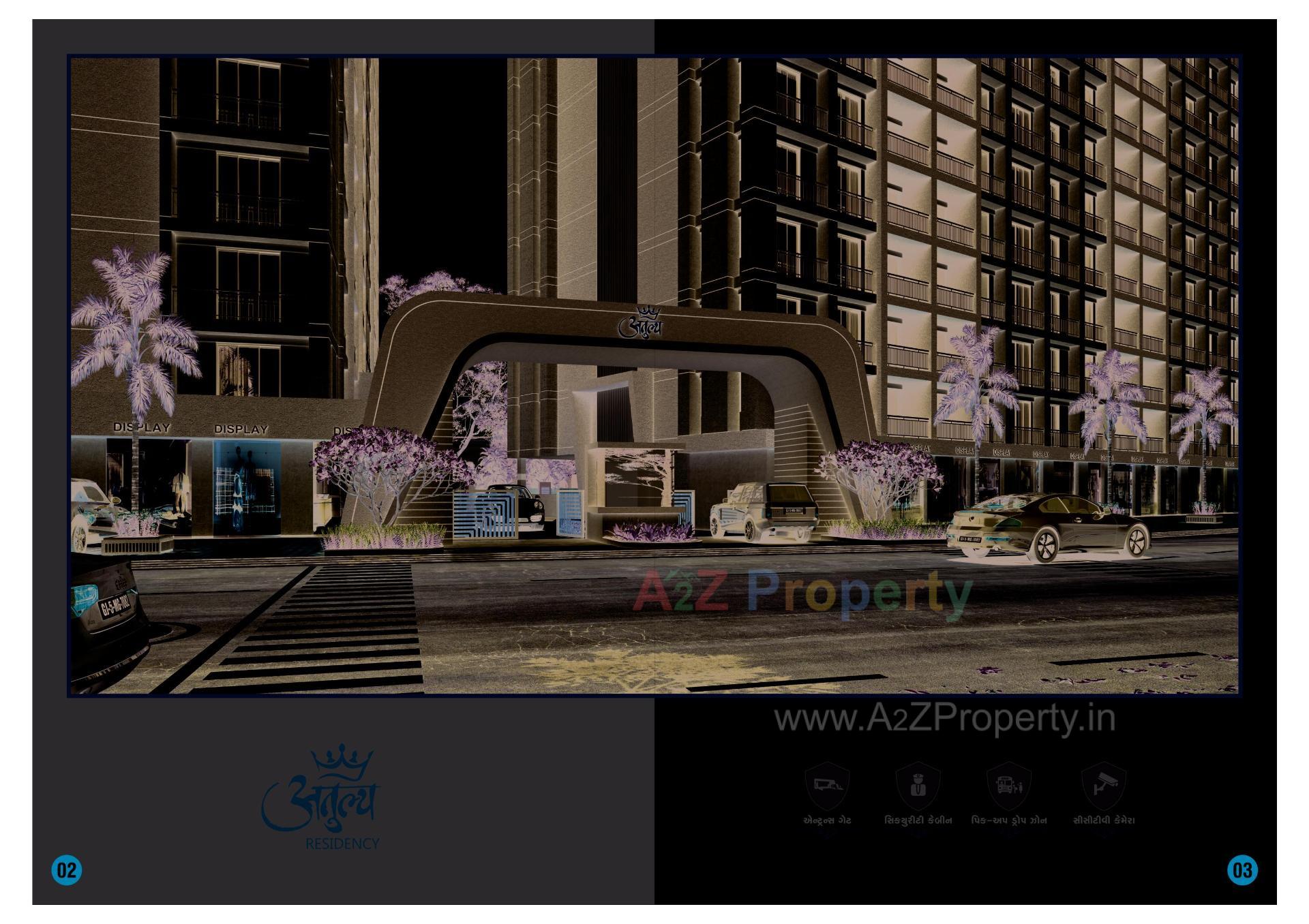 3D Elevation of real estate project Atulya Residency located at Sarthana, Surat, Gujarat