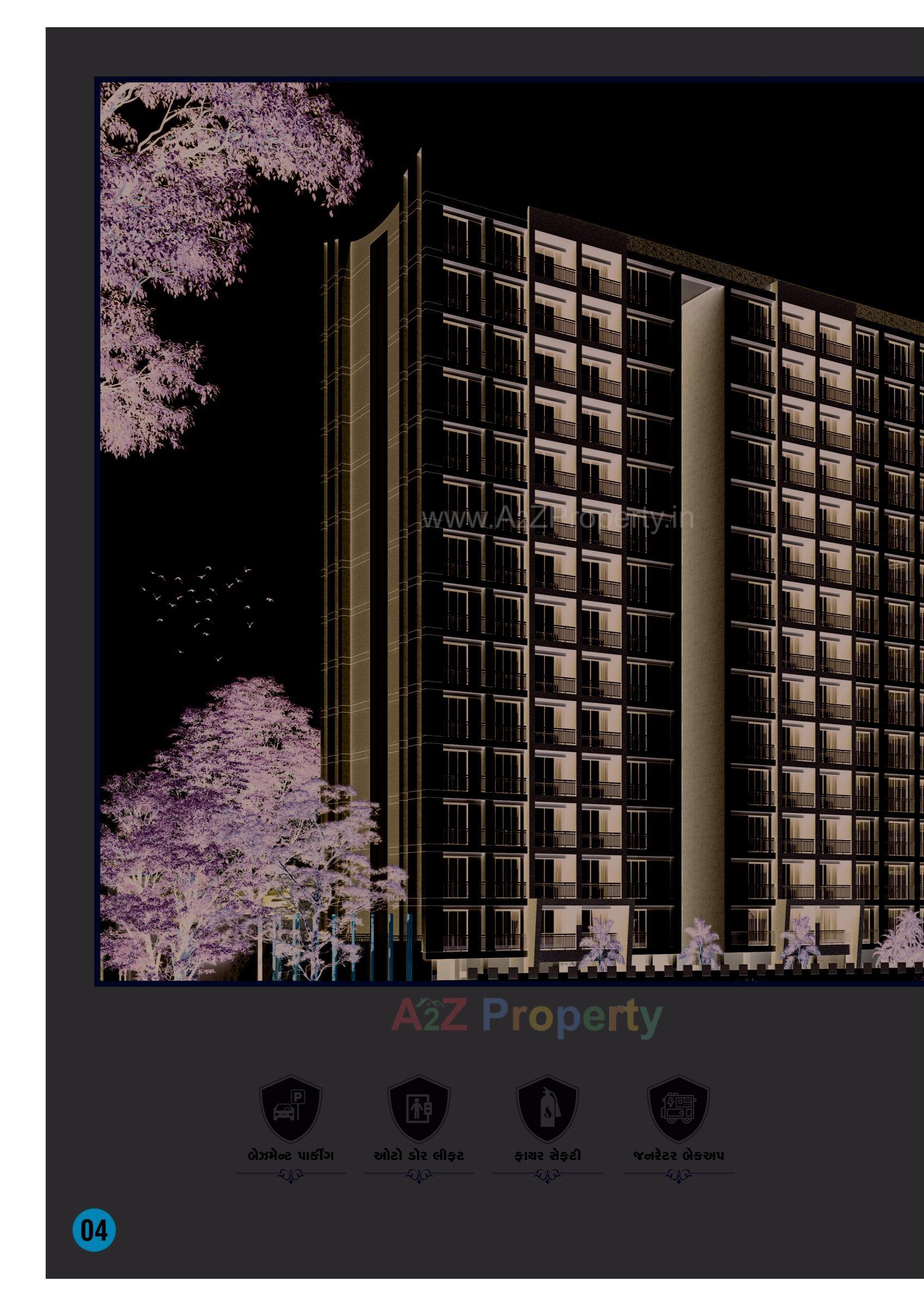 3D Elevation of real estate project Atulya Residency located at Sarthana, Surat, Gujarat