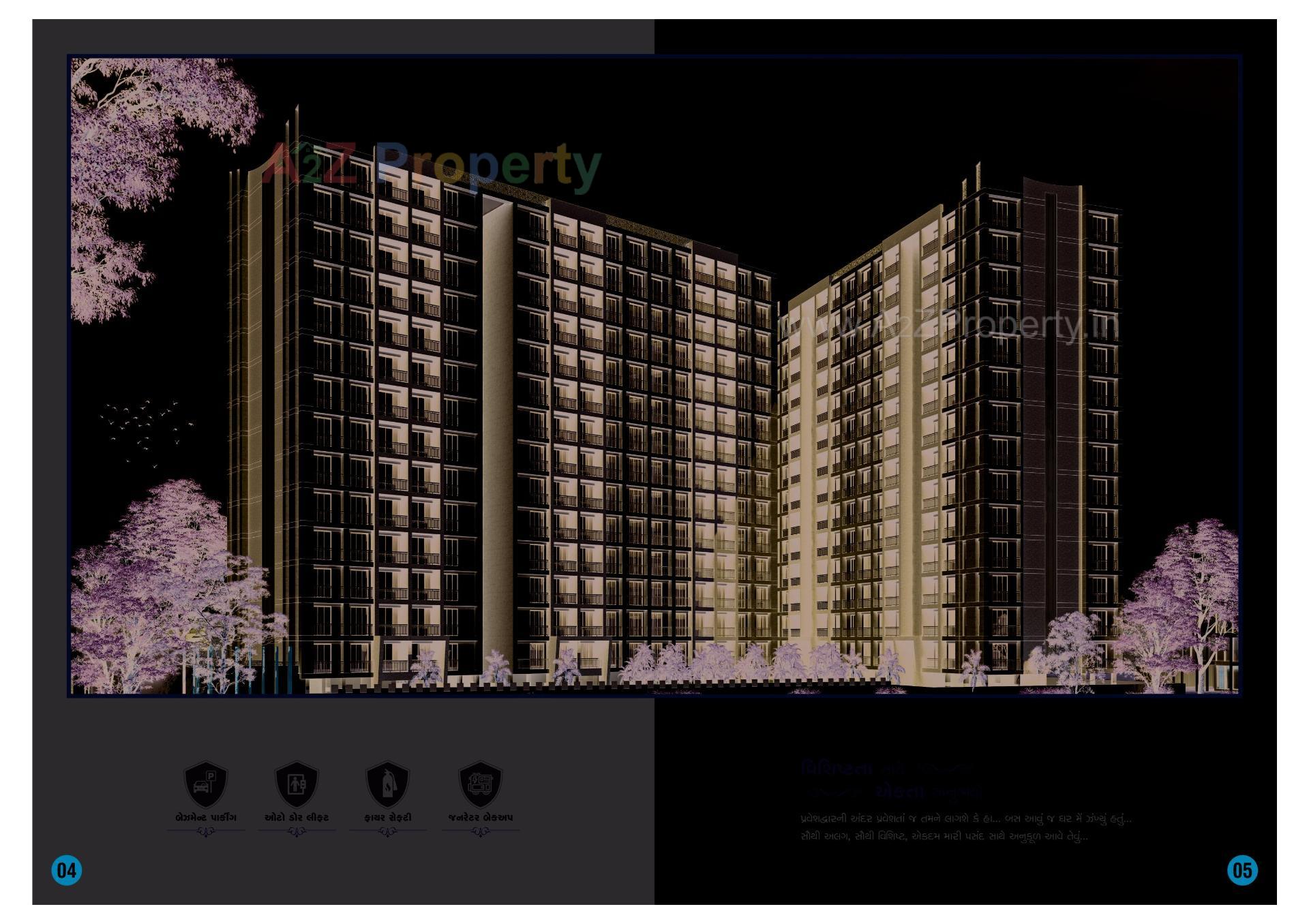 3D Elevation of real estate project Atulya Residency located at Sarthana, Surat, Gujarat