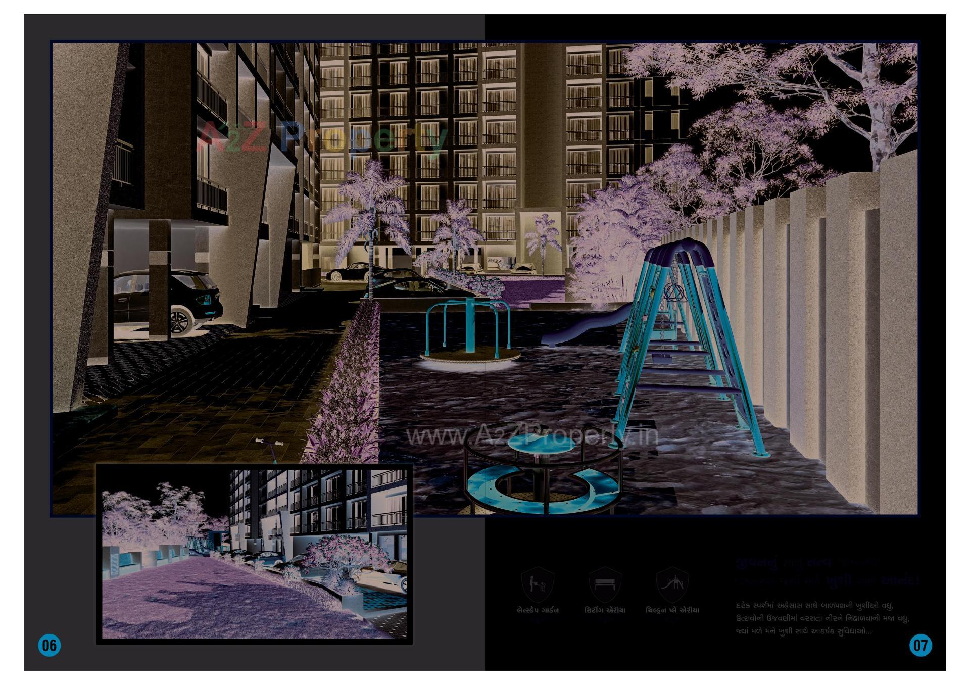 3D Elevation of real estate project Atulya Residency located at Sarthana, Surat, Gujarat