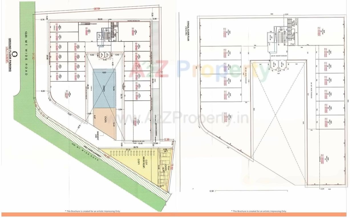 Layout of real estate project Autograph The  Hub located at Majura, Surat, Gujarat