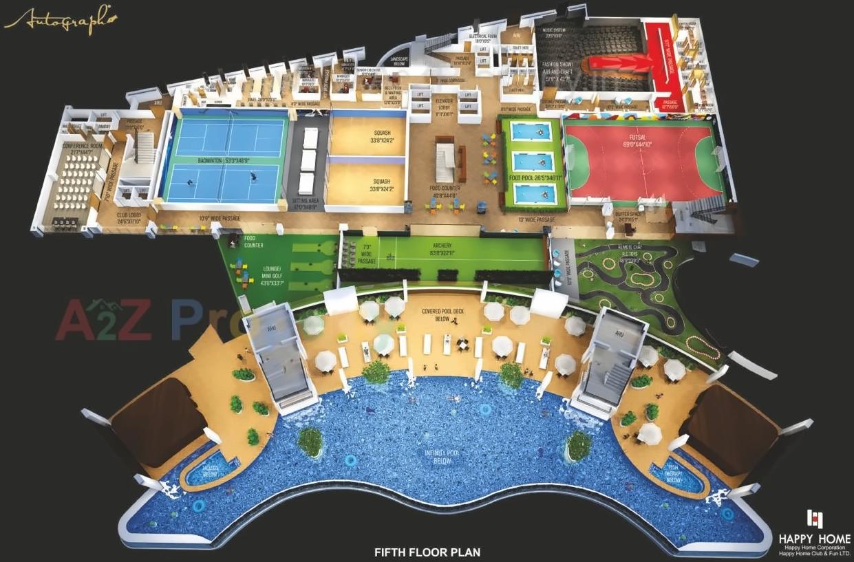 Layout of real estate project Autograph located at Vesu, Surat, Gujarat