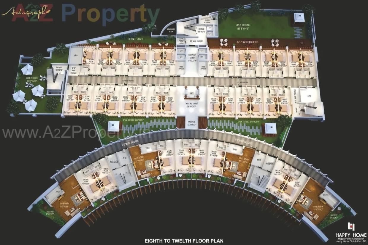 Layout of real estate project Autograph located at Vesu, Surat, Gujarat