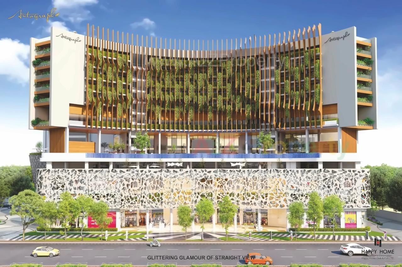 3D Elevation of real estate project Autograph located at Vesu, Surat, Gujarat