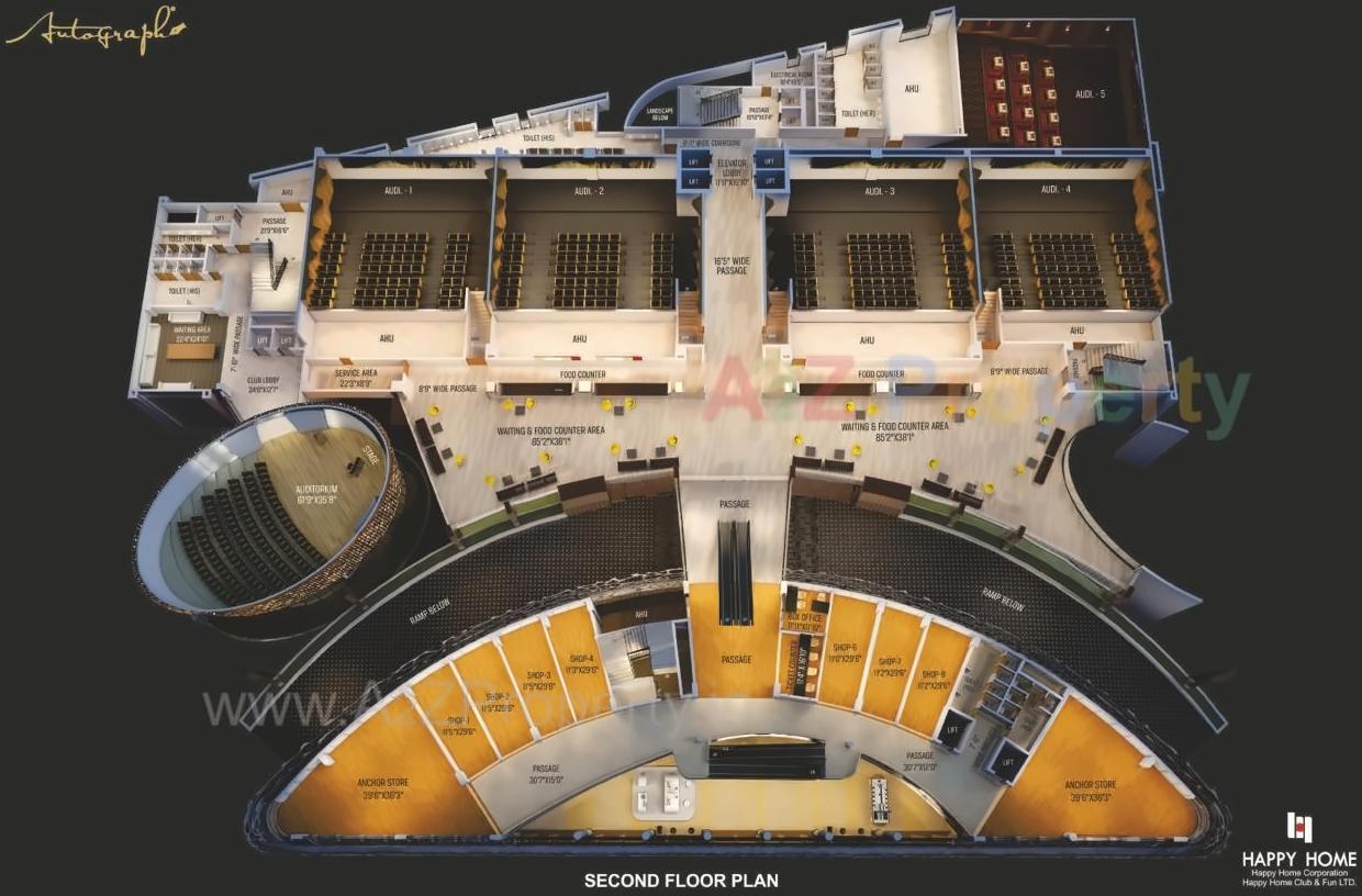 Layout of real estate project Autograph located at Vesu, Surat, Gujarat