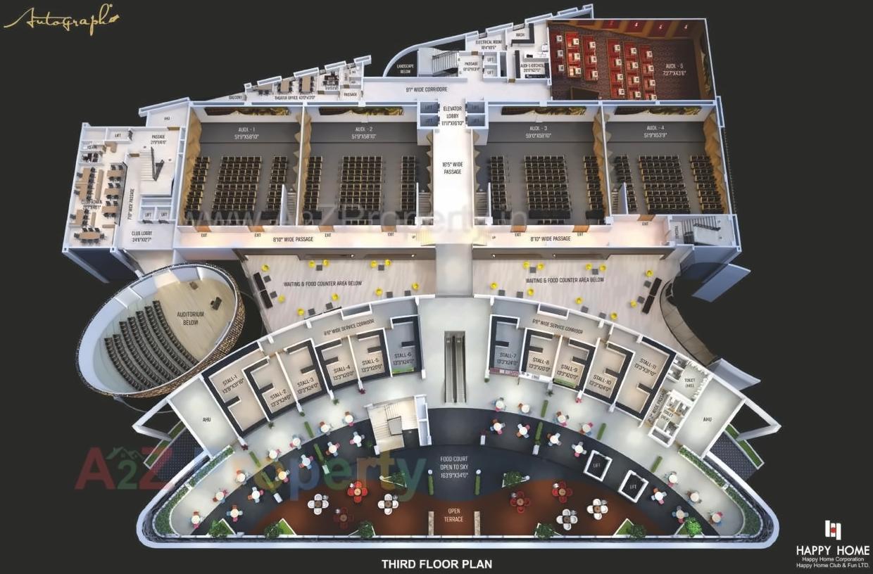 Layout of real estate project Autograph located at Vesu, Surat, Gujarat