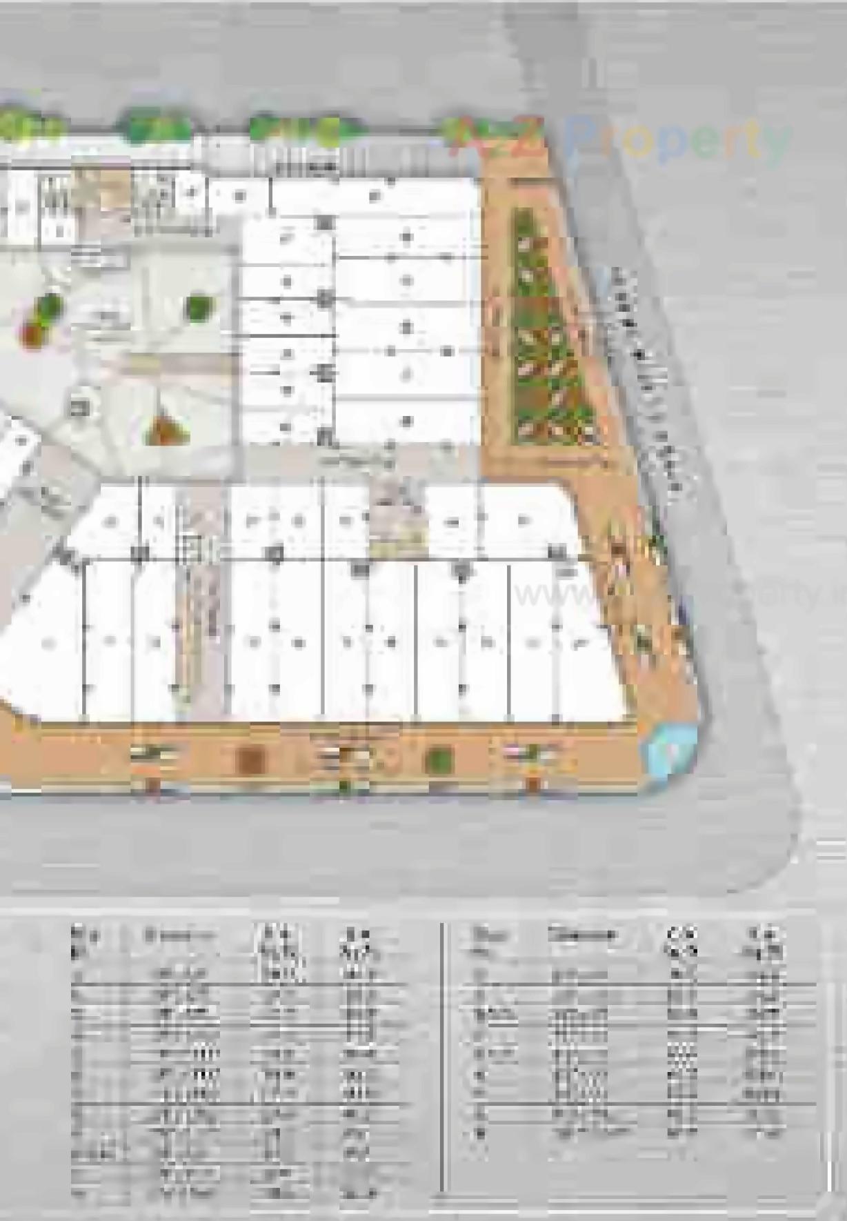 Layout of real estate project Avadh Arena located at Bharthana, Surat, Gujarat