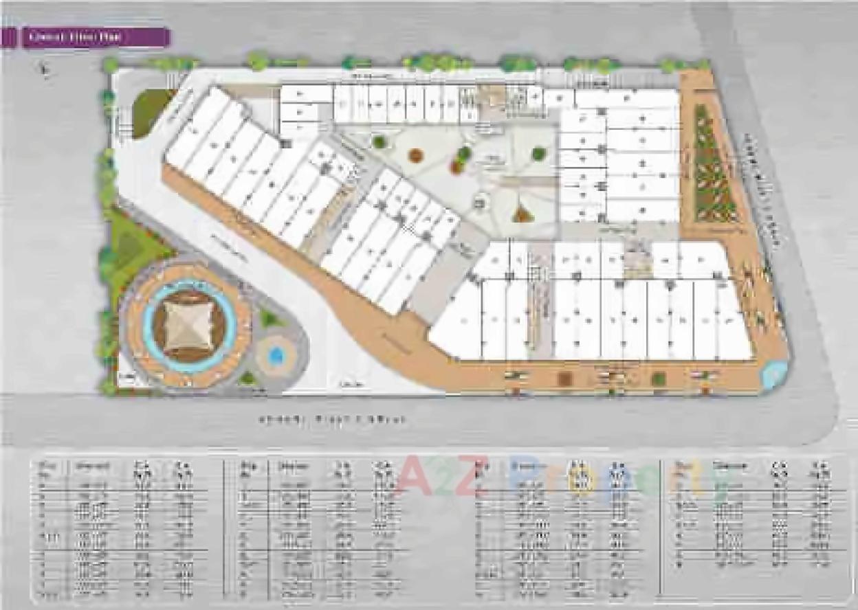 Layout of real estate project Avadh Arena located at Bharthana, Surat, Gujarat