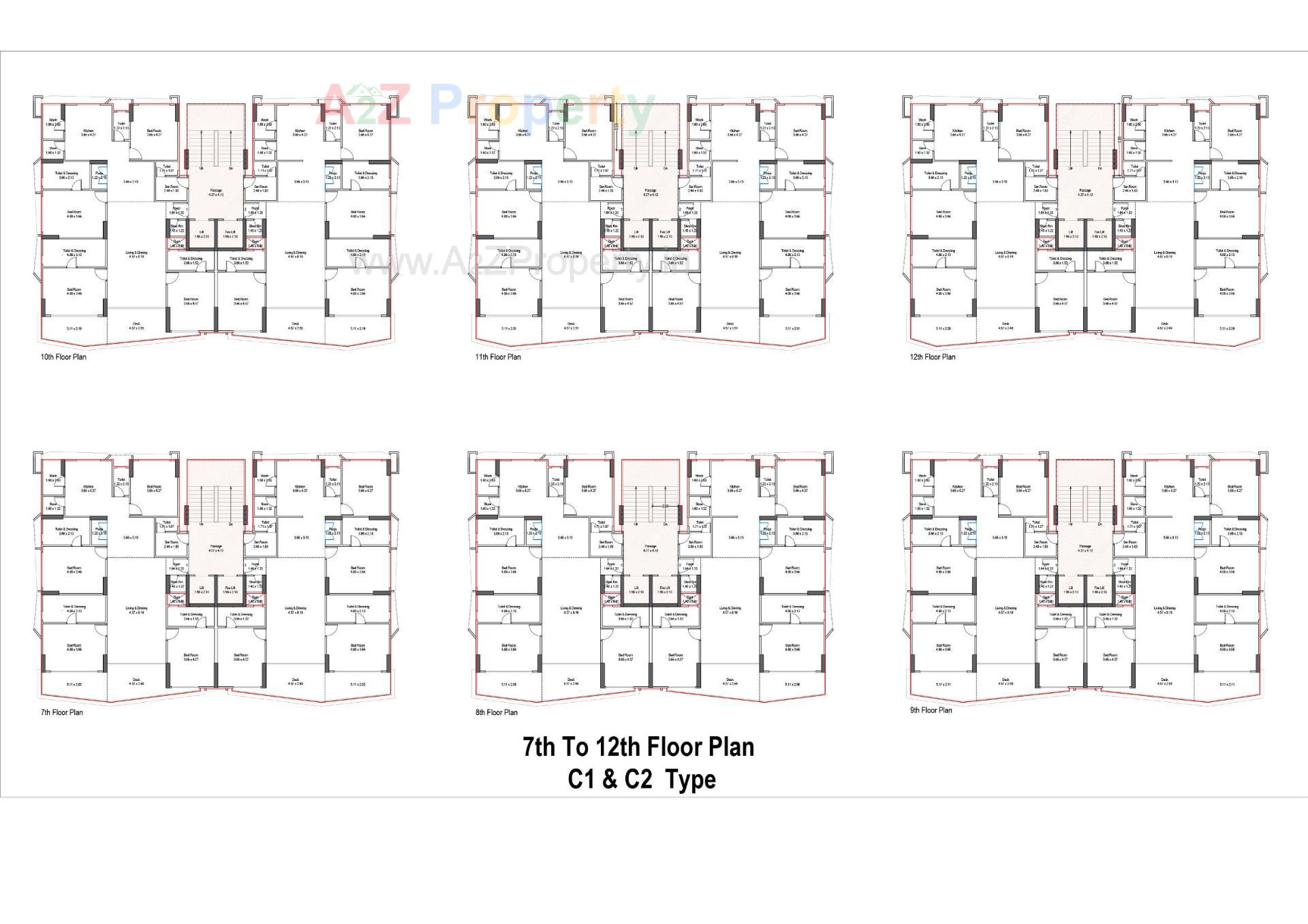 Layout of real estate project Avadh Bertina located at Vesu, Surat, Gujarat