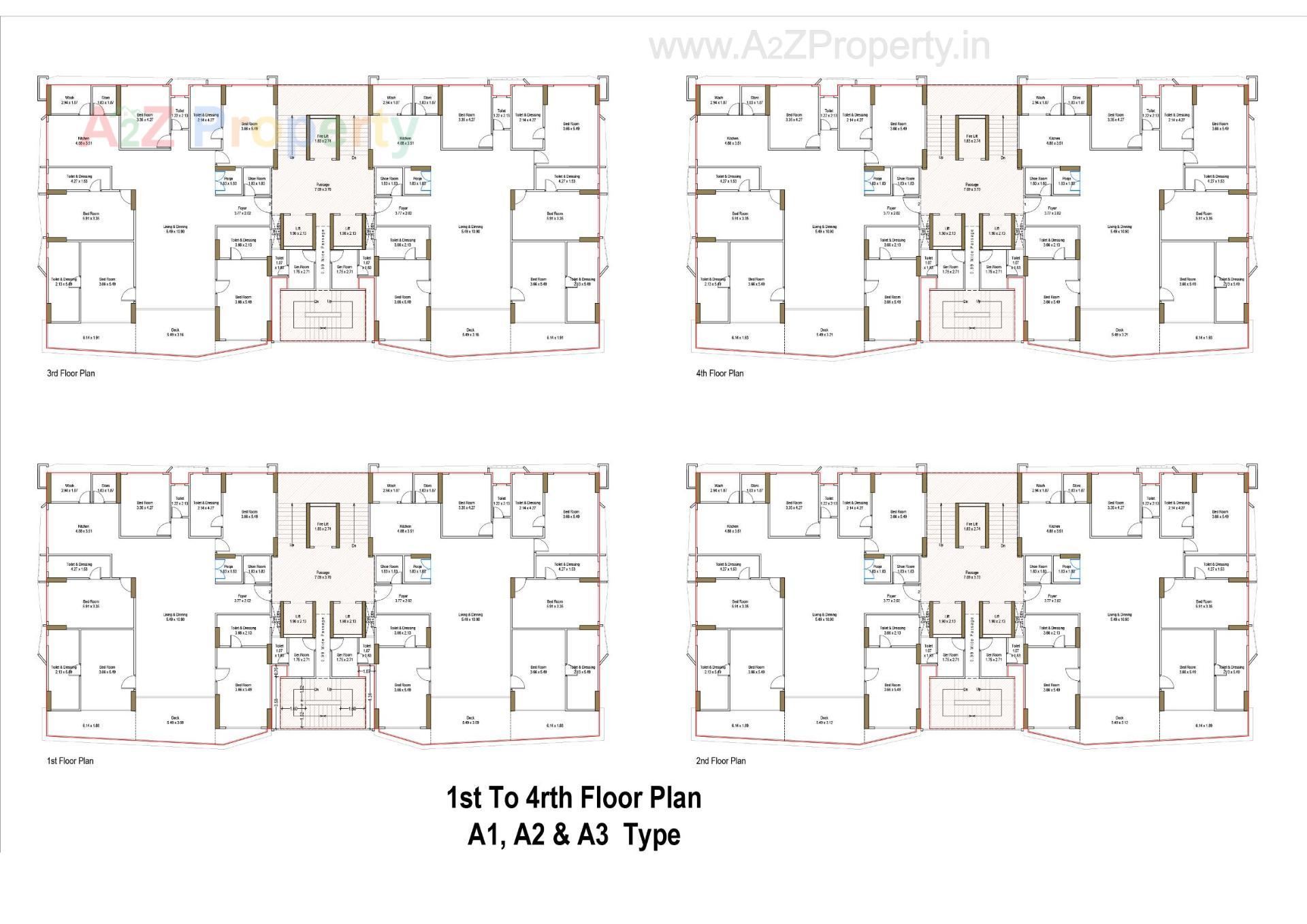 Layout of real estate project Avadh Bertina located at Vesu, Surat, Gujarat