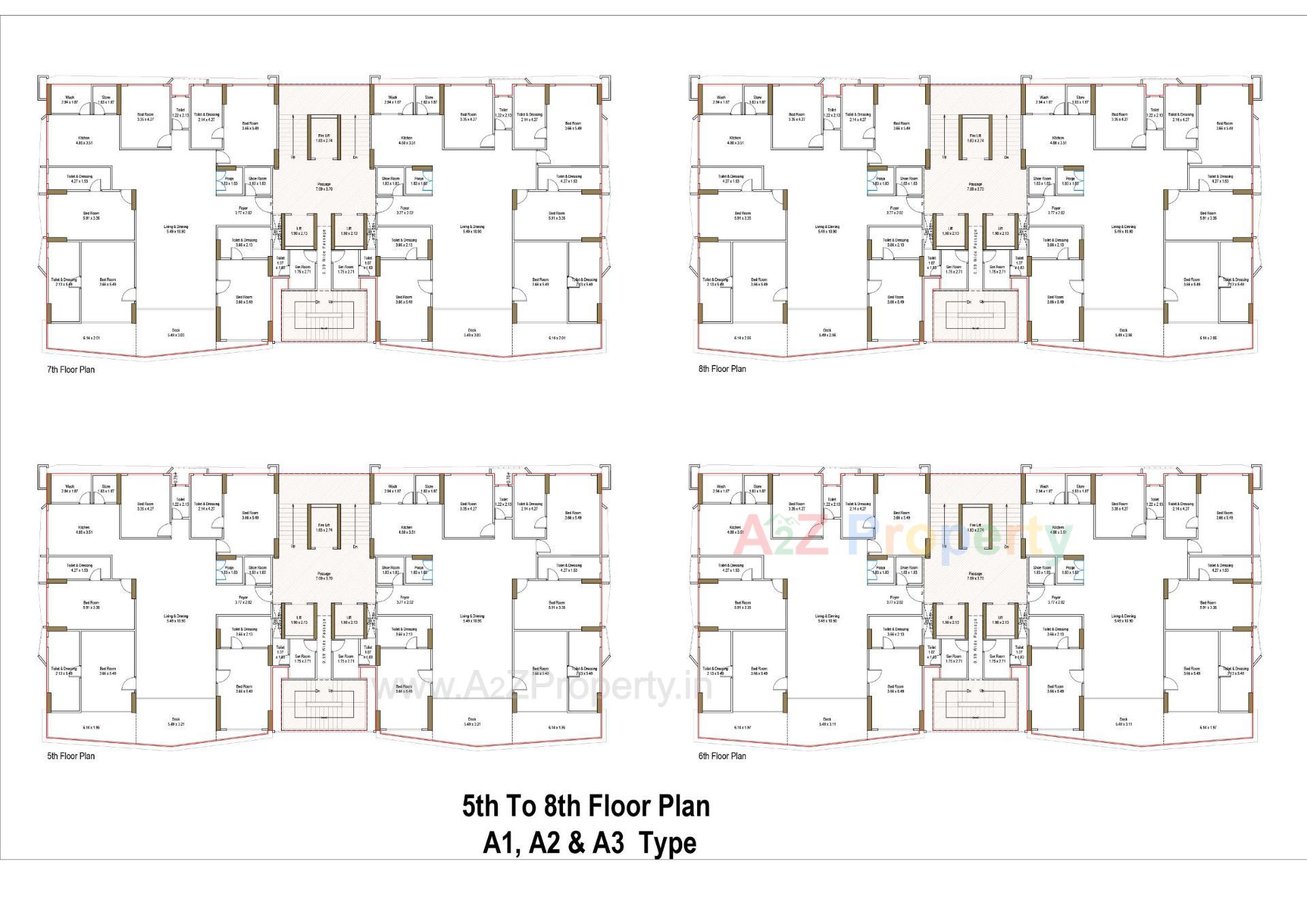 Layout of real estate project Avadh Bertina located at Vesu, Surat, Gujarat