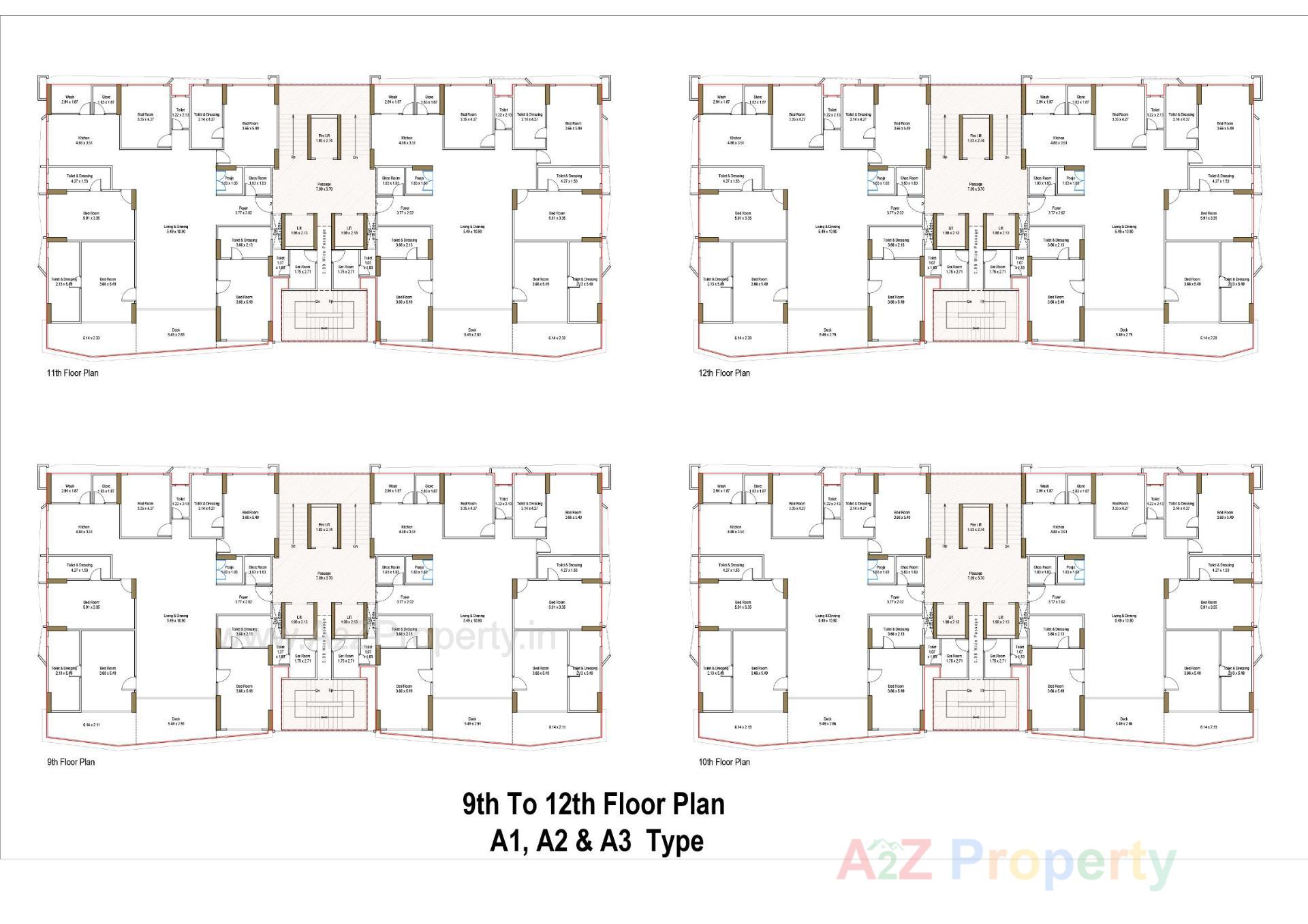 Layout of real estate project Avadh Bertina located at Vesu, Surat, Gujarat