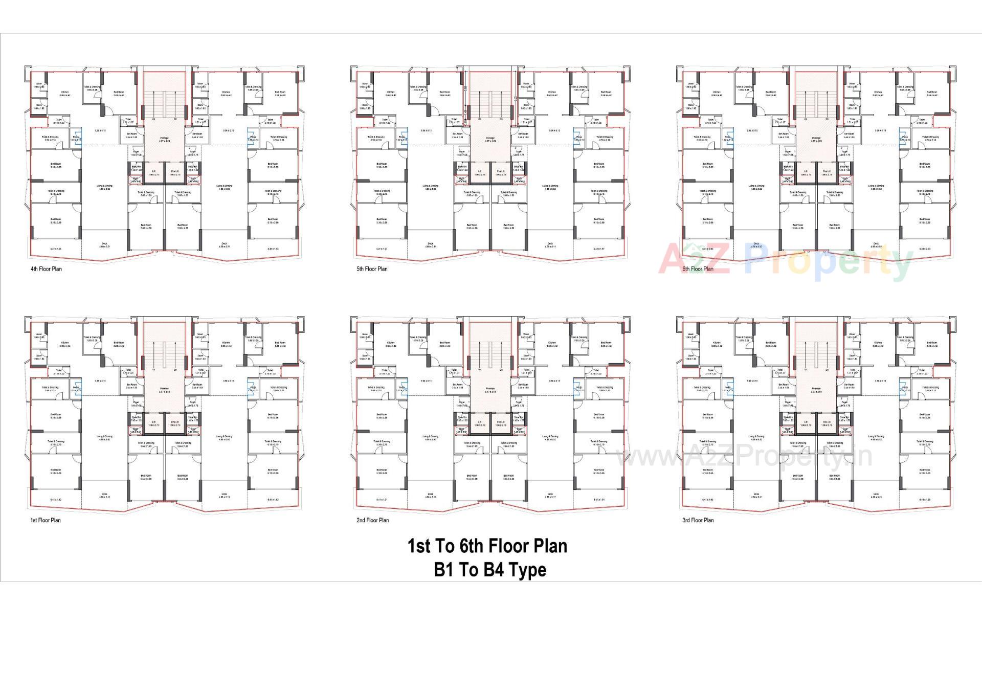 Layout of real estate project Avadh Bertina located at Vesu, Surat, Gujarat