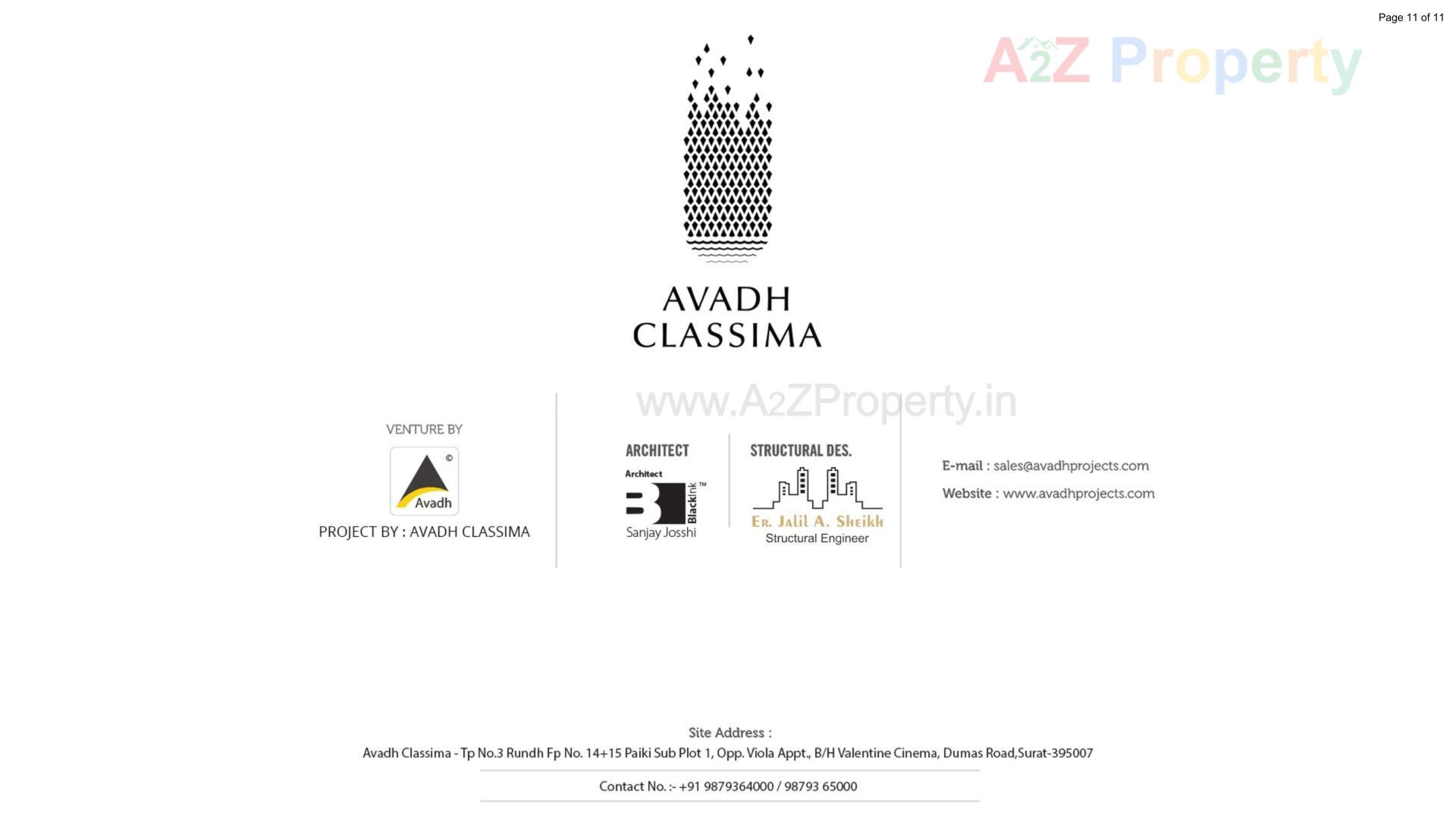  of real estate project Avadh Classima located at Rundh, Surat, Gujarat