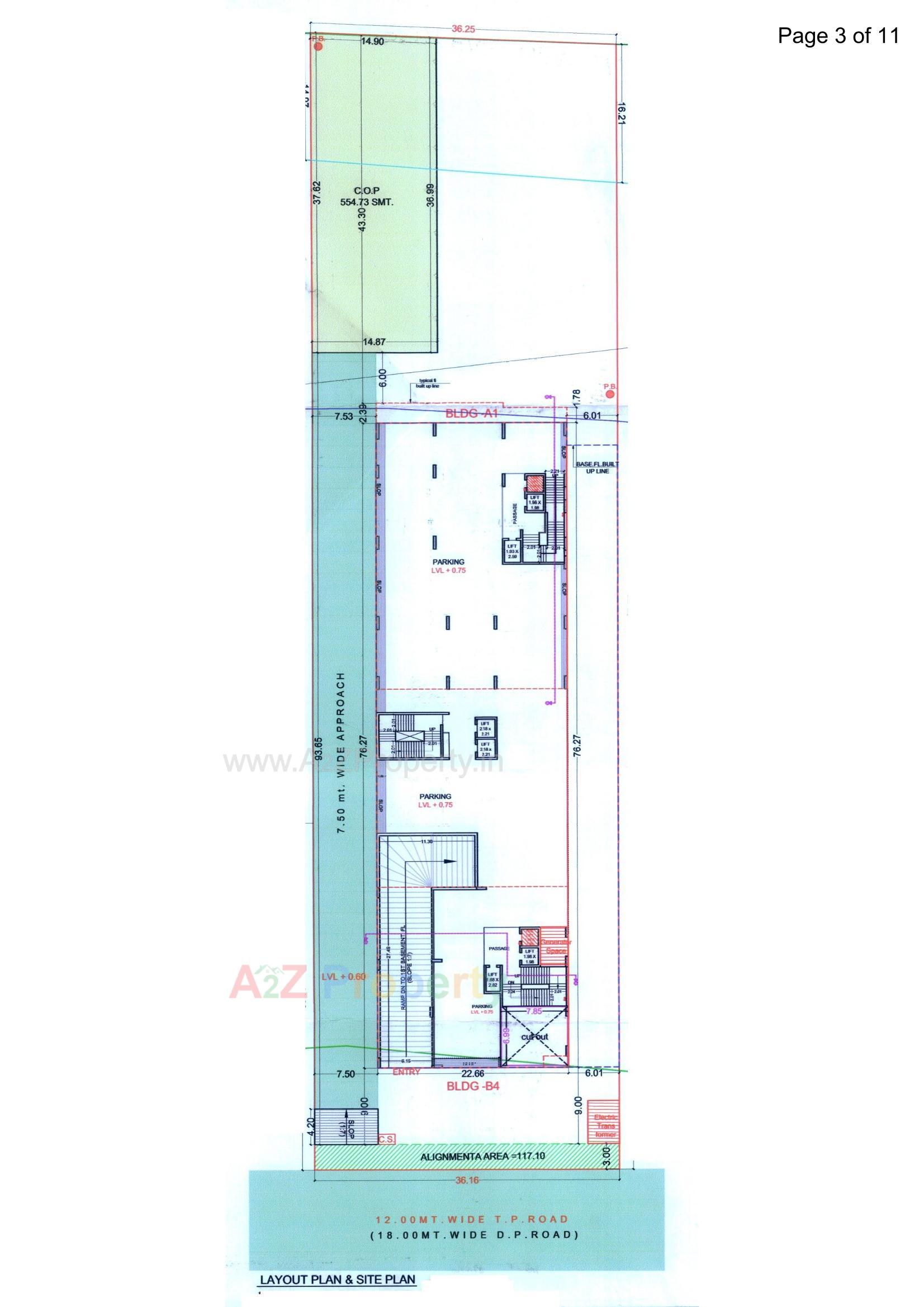 Layout of real estate project Avadh Classima located at Rundh, Surat, Gujarat