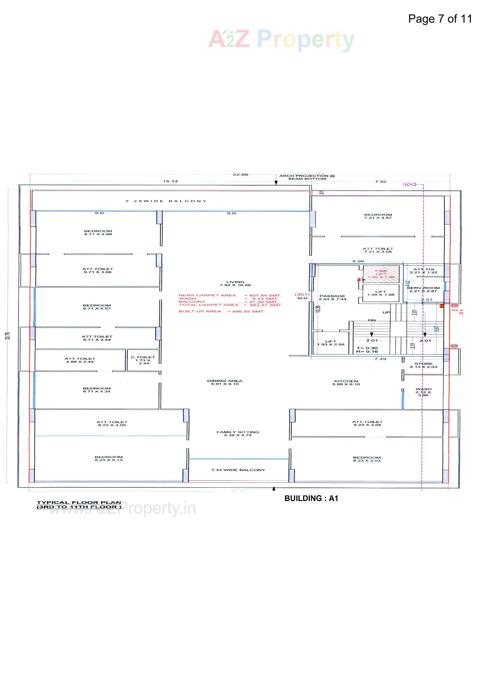 Layout of real estate project Avadh Classima located at Rundh, Surat, Gujarat