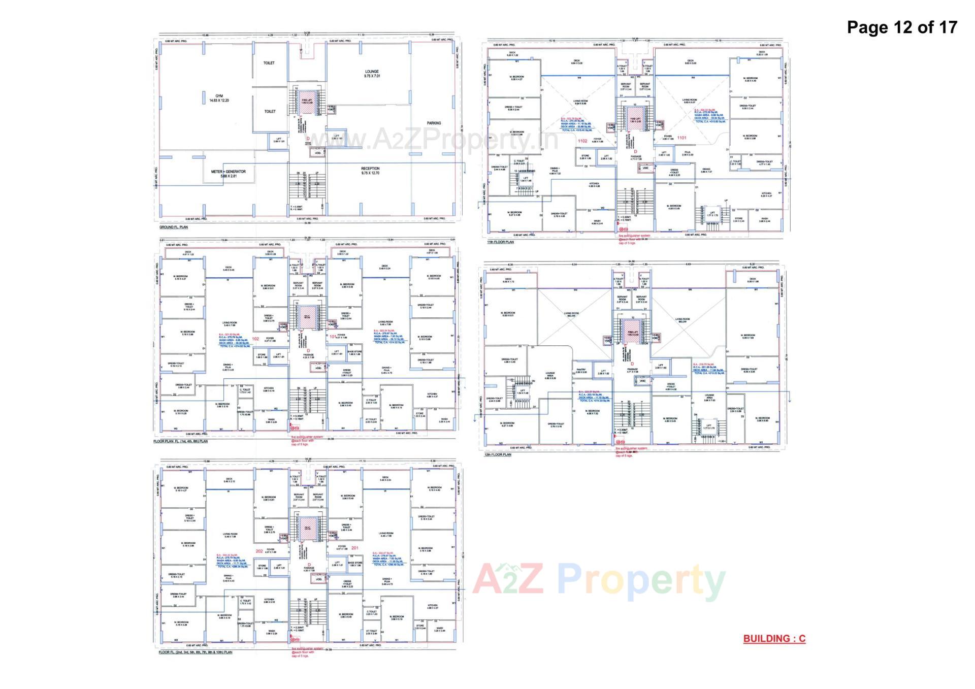 Layout of real estate project Avadh Erlica located at Vesu, Surat, Gujarat