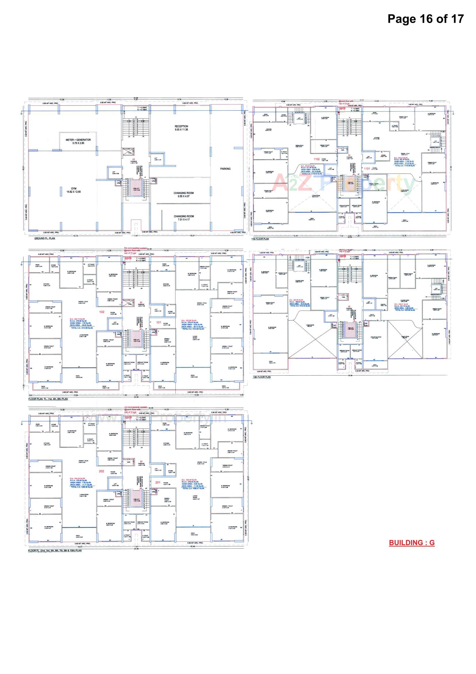 Layout of real estate project Avadh Erlica located at Vesu, Surat, Gujarat