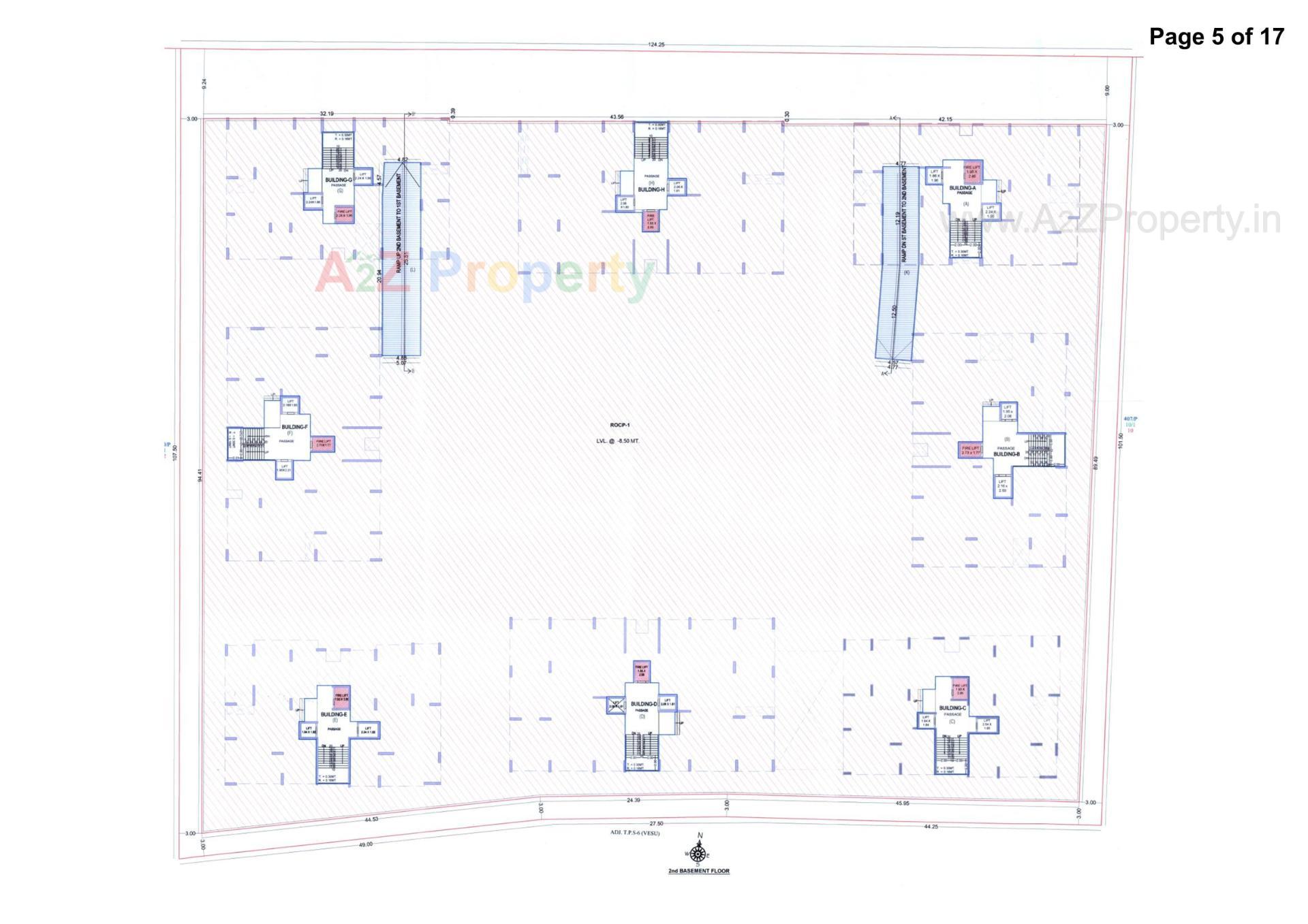 Layout of real estate project Avadh Erlica located at Vesu, Surat, Gujarat
