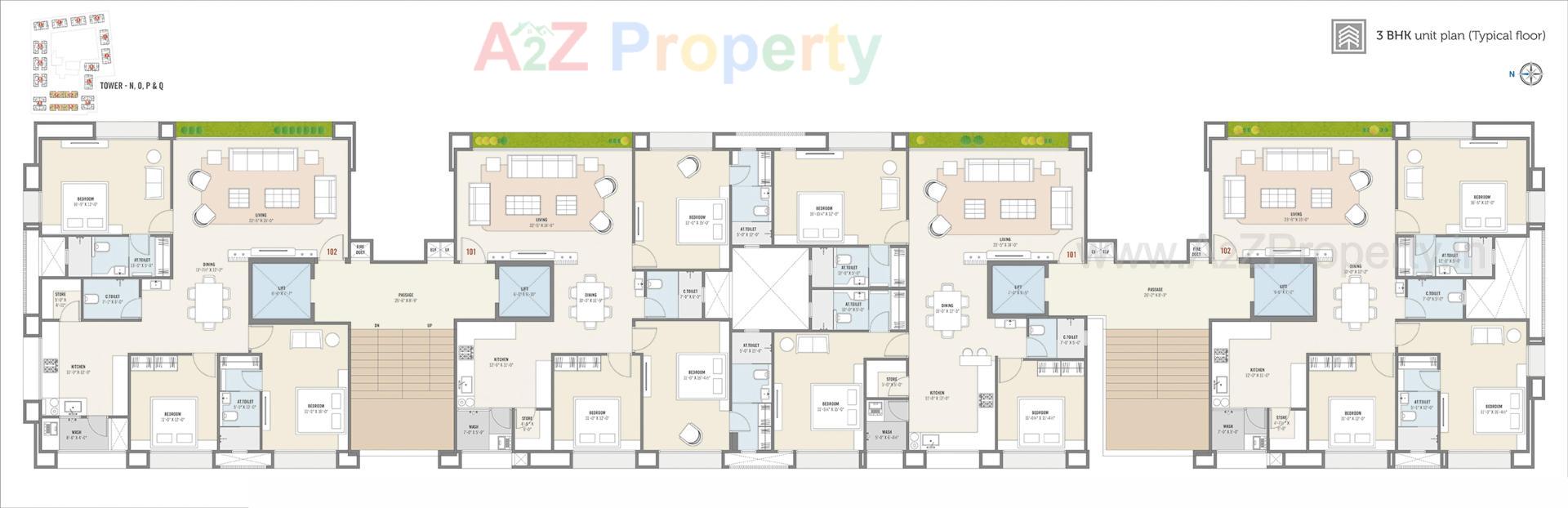Layout of real estate project Avadh Hebitat located at Dumas, Surat, Gujarat