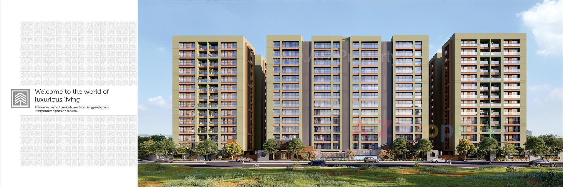 3D Elevation of real estate project Avadh Hebitat located at Dumas, Surat, Gujarat