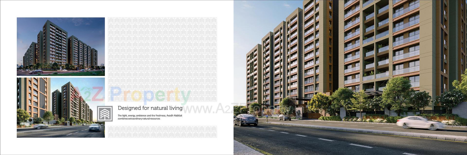 3D Elevation of real estate project Avadh Hebitat located at Dumas, Surat, Gujarat
