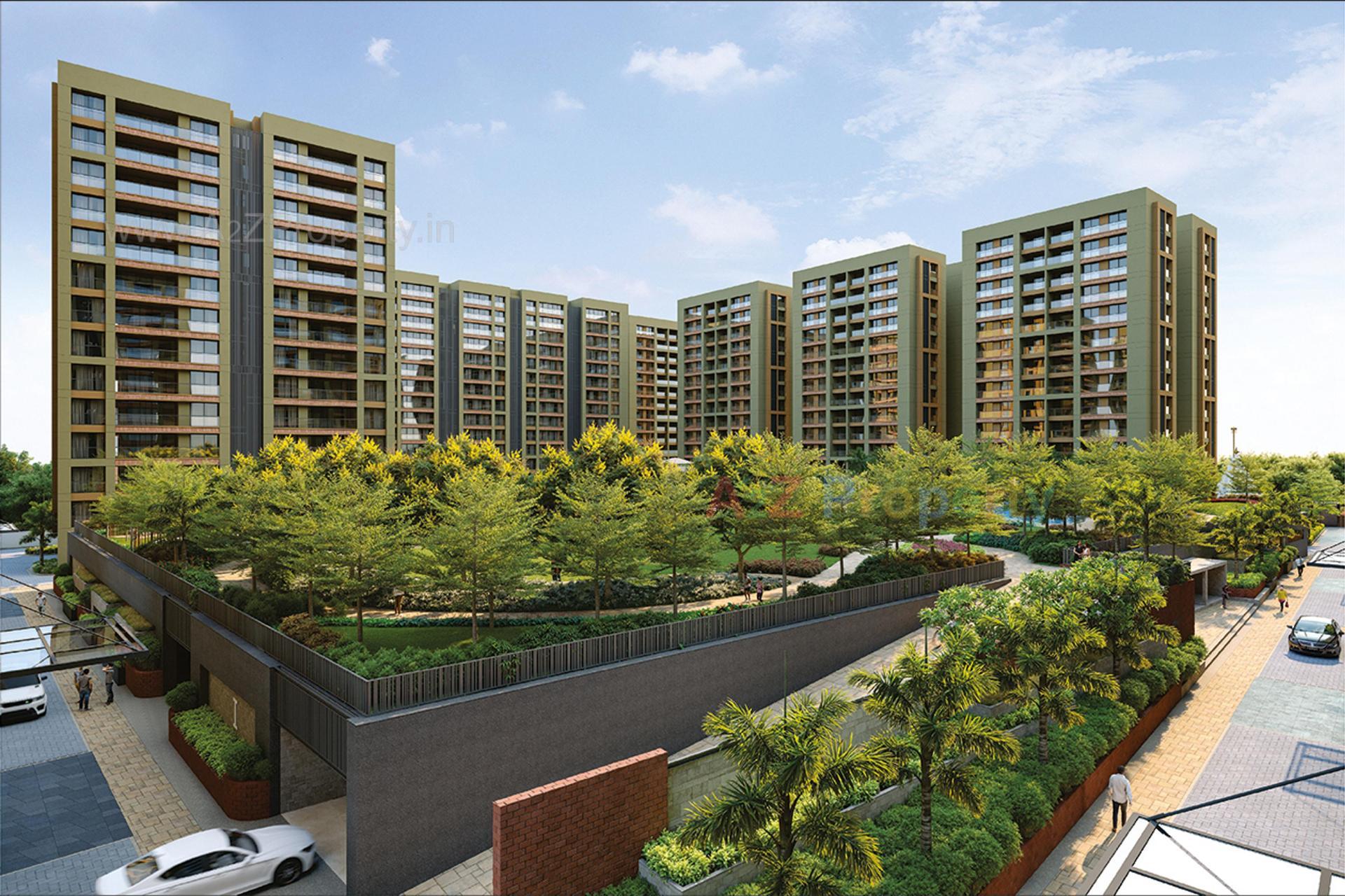 3D Elevation of real estate project Avadh Hebitat located at Dumas, Surat, Gujarat