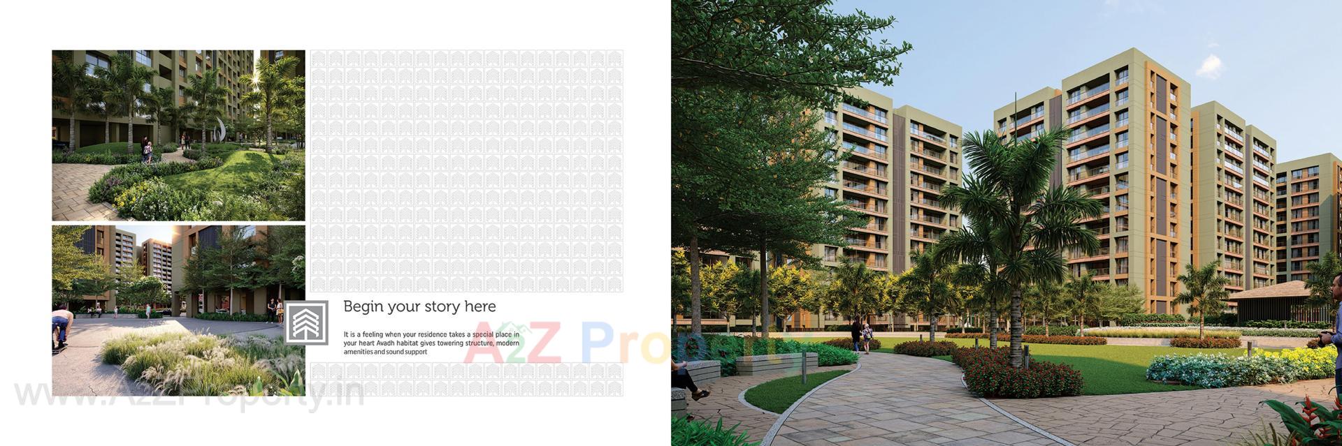 3D Elevation of real estate project Avadh Hebitat located at Dumas, Surat, Gujarat