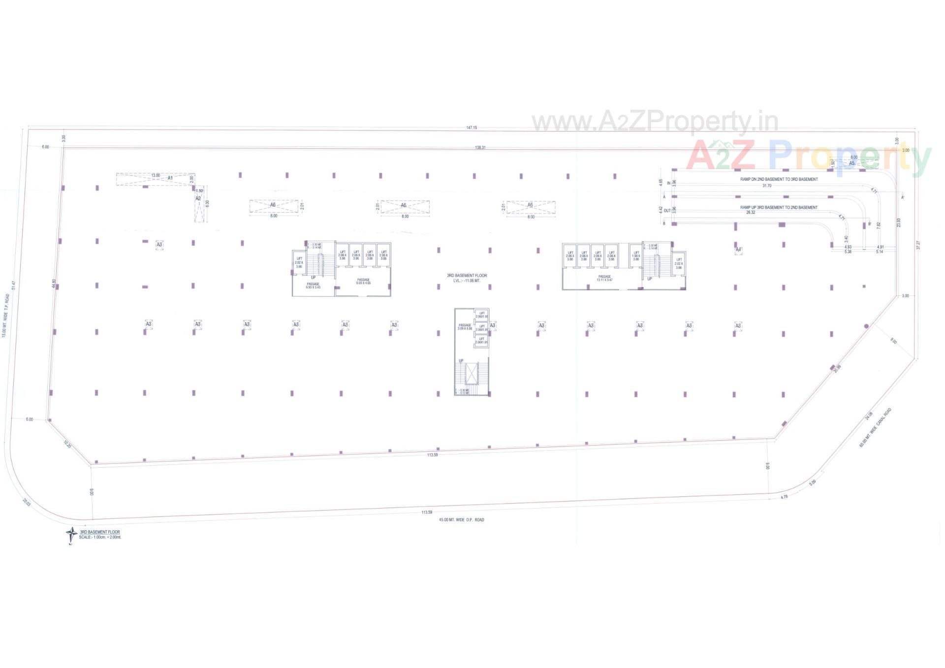 Layout of real estate project Avadh Kontina located at Vesu, Surat, Gujarat