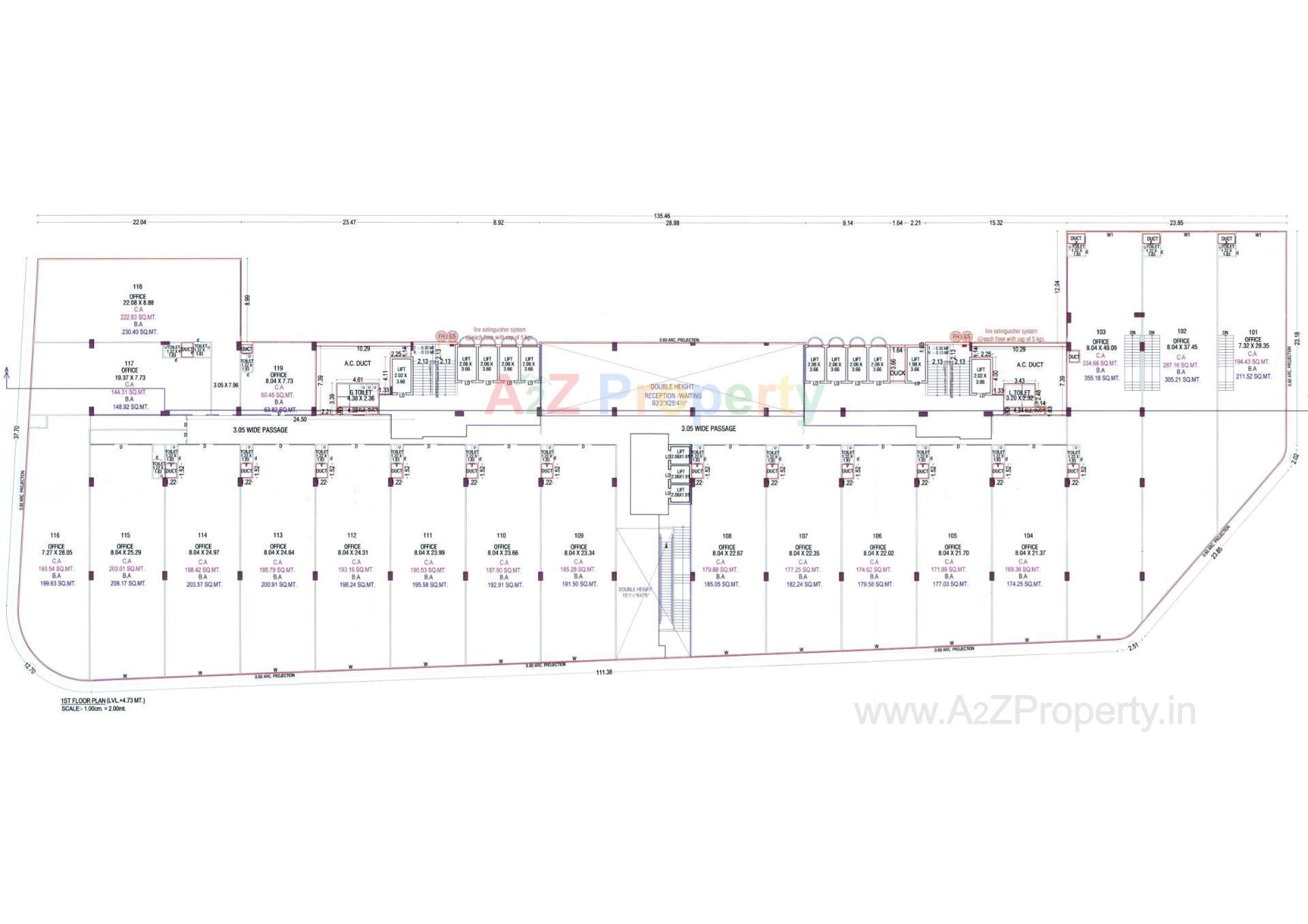 Layout of real estate project Avadh Kontina located at Vesu, Surat, Gujarat