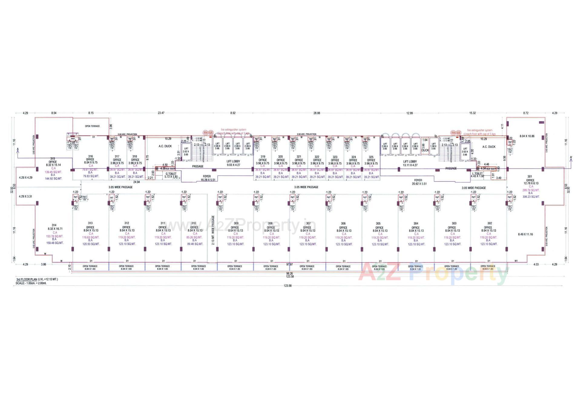 Layout of real estate project Avadh Kontina located at Vesu, Surat, Gujarat