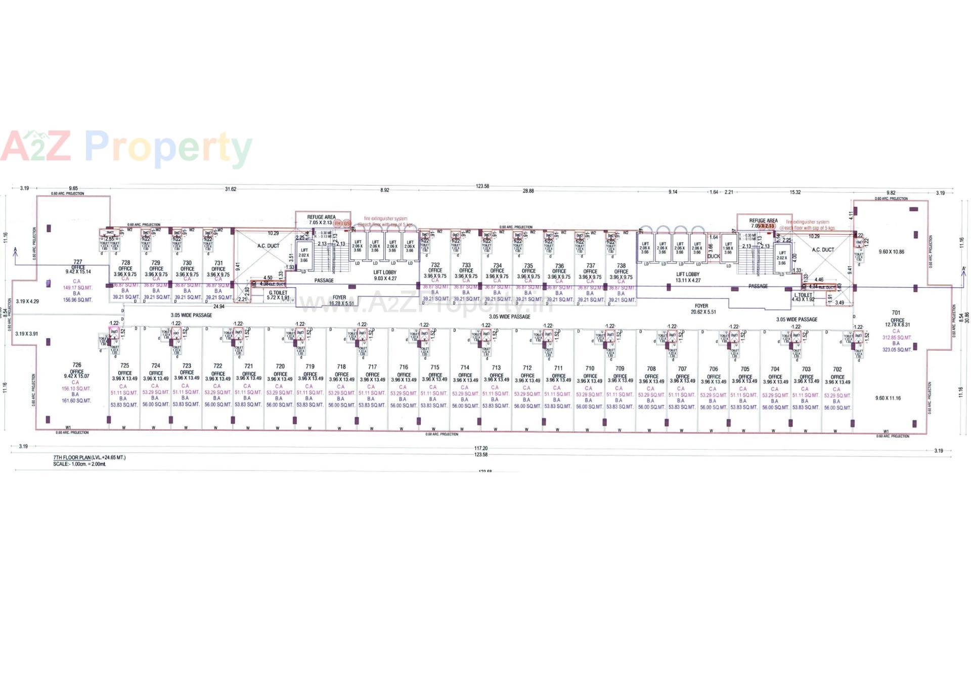 Layout of real estate project Avadh Kontina located at Vesu, Surat, Gujarat