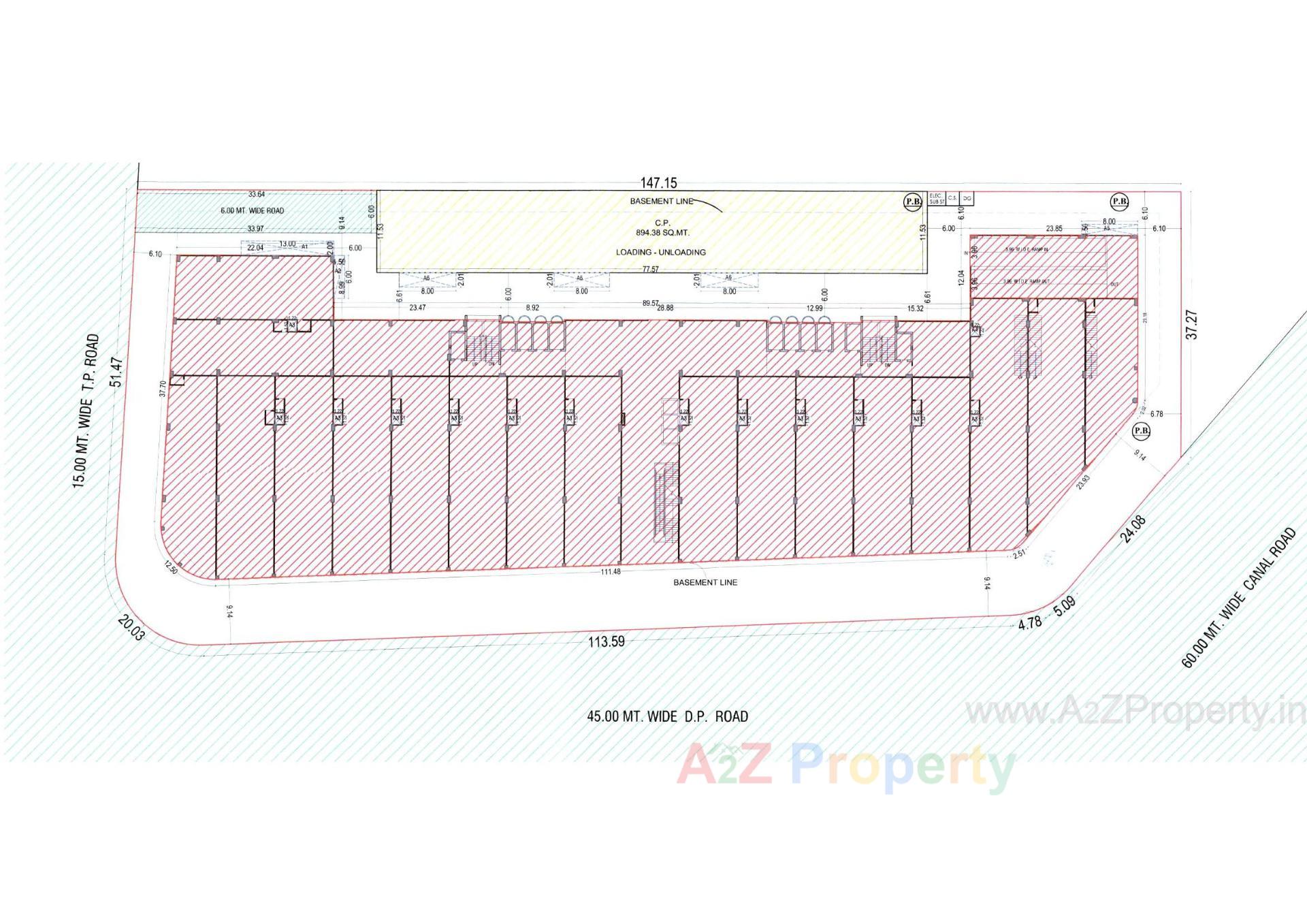 Layout of real estate project Avadh Kontina located at Vesu, Surat, Gujarat