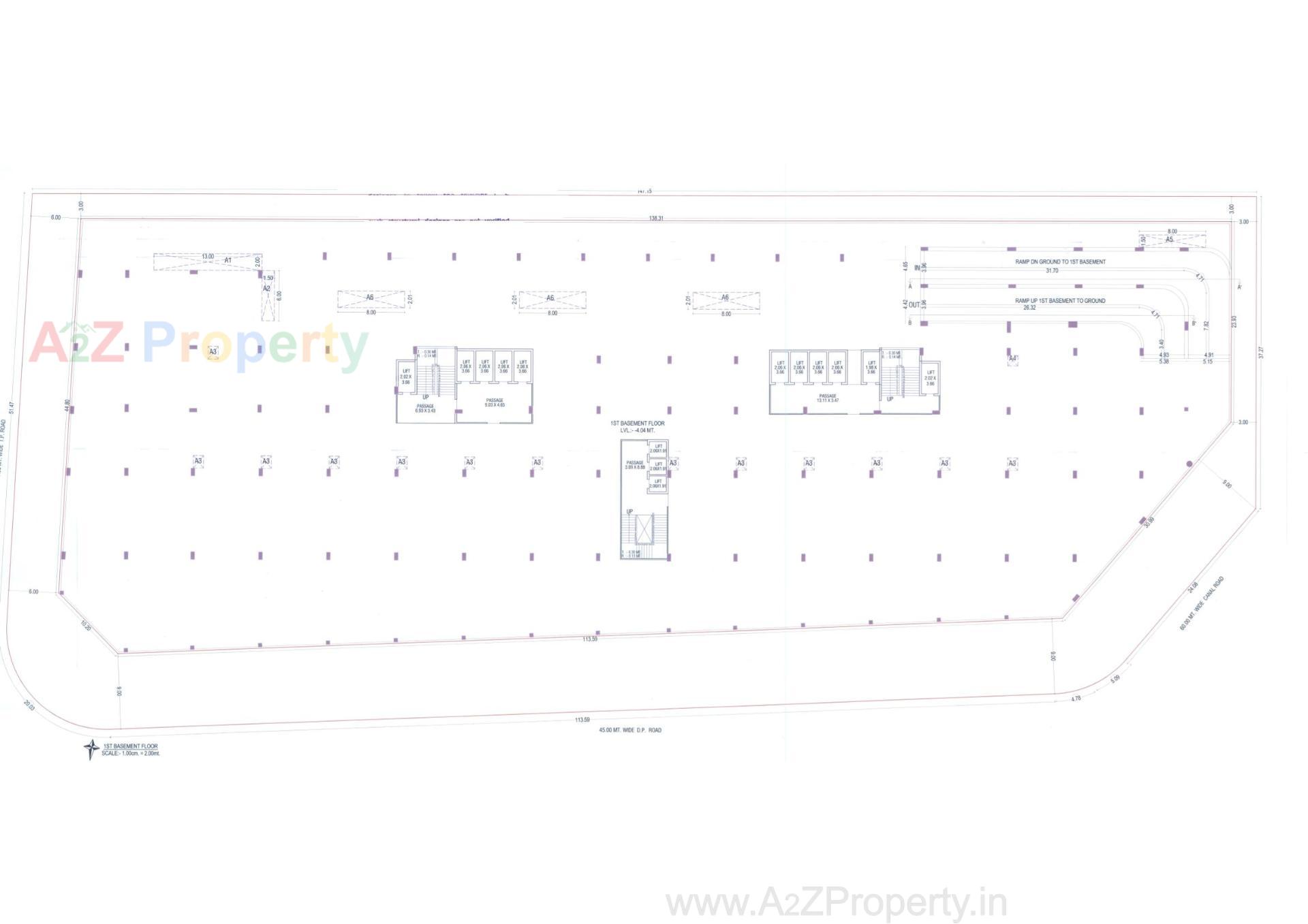 Layout of real estate project Avadh Kontina located at Vesu, Surat, Gujarat