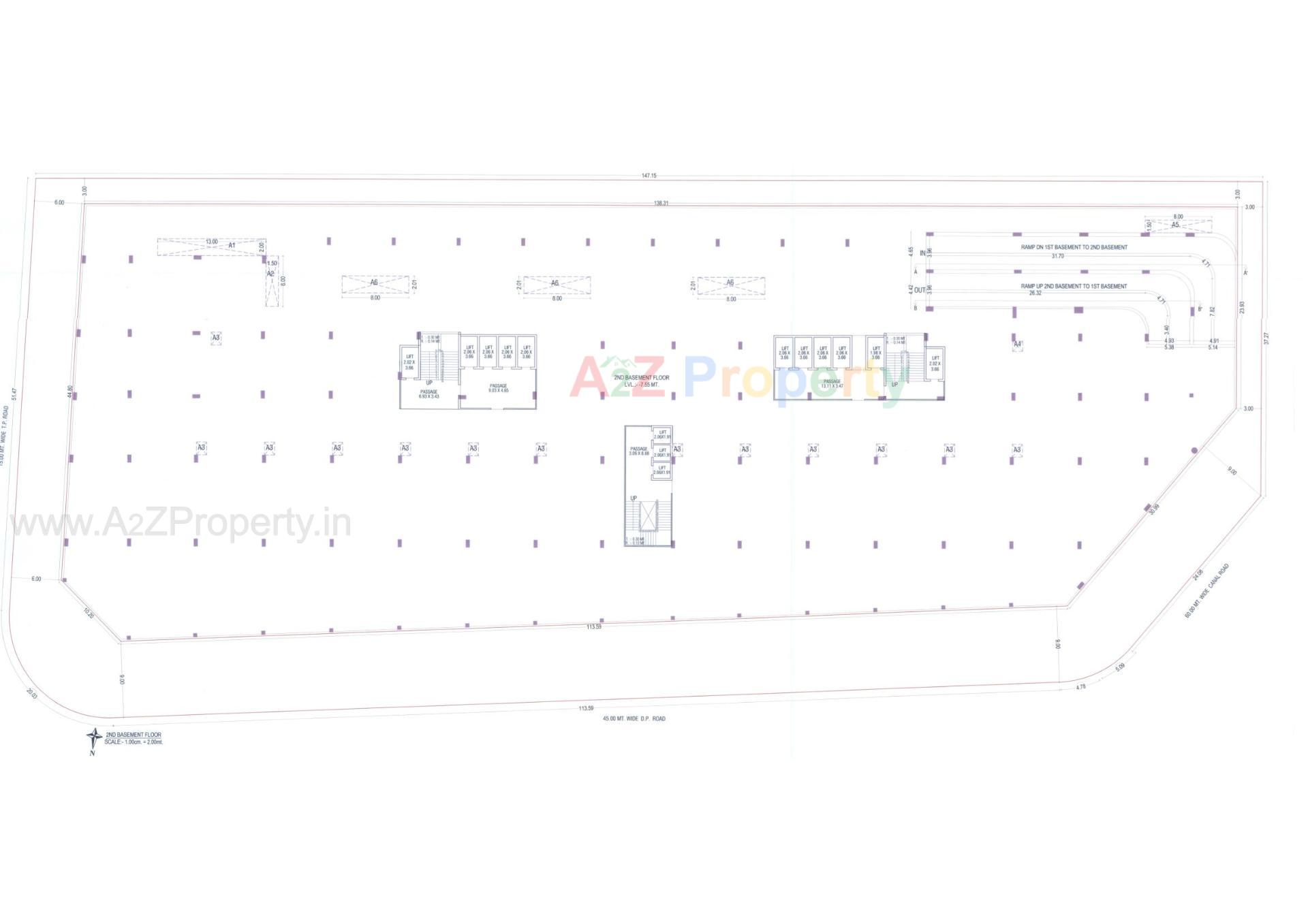 Layout of real estate project Avadh Kontina located at Vesu, Surat, Gujarat
