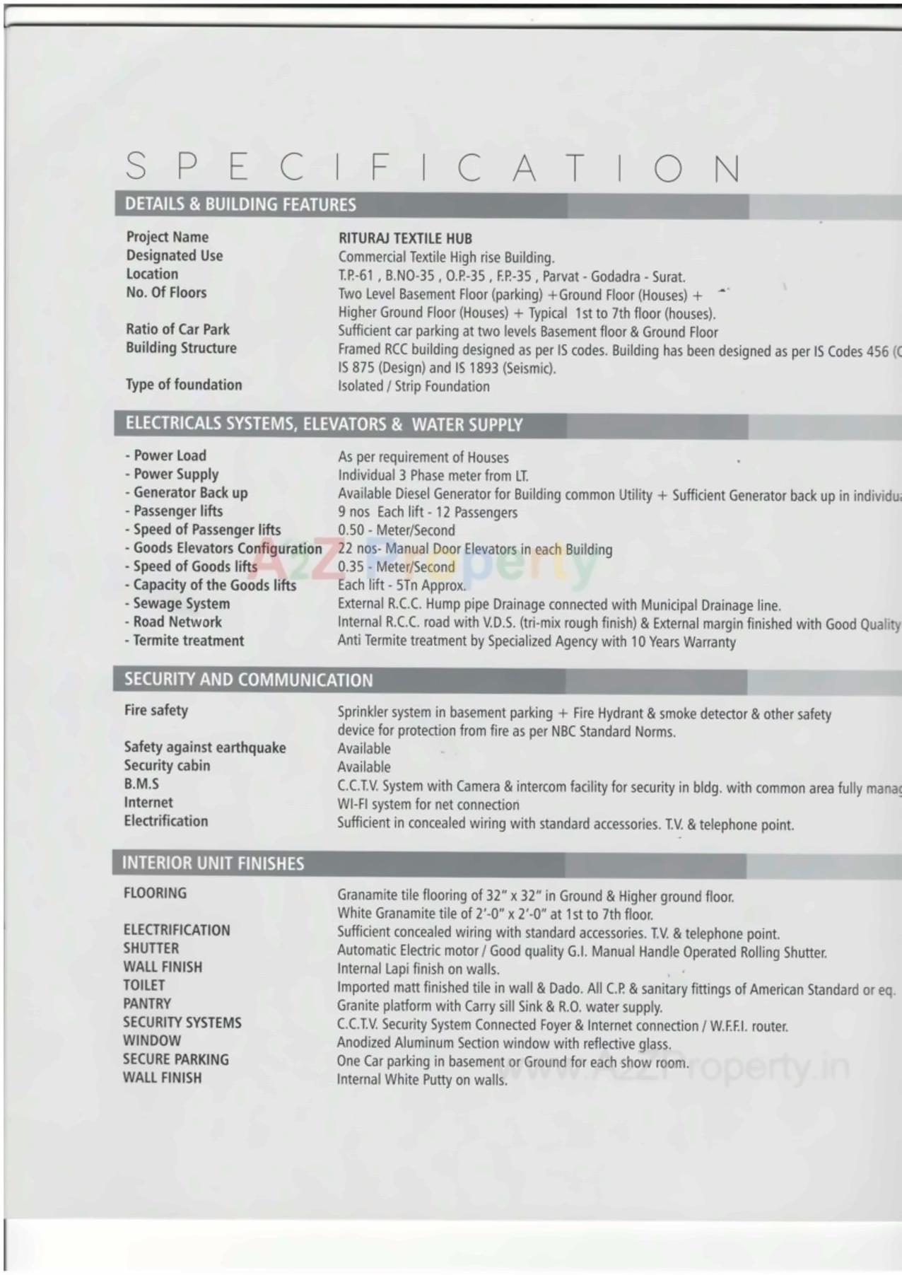 Project Specifications