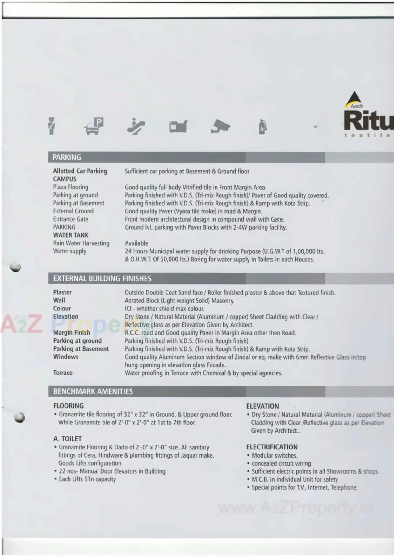 Amenities of Avadh Rituraj Textile Hub