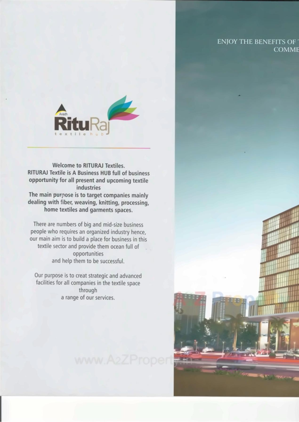 3D Elevation of real estate project Avadh Rituraj Textile Hub located at Parvat, Surat, Gujarat