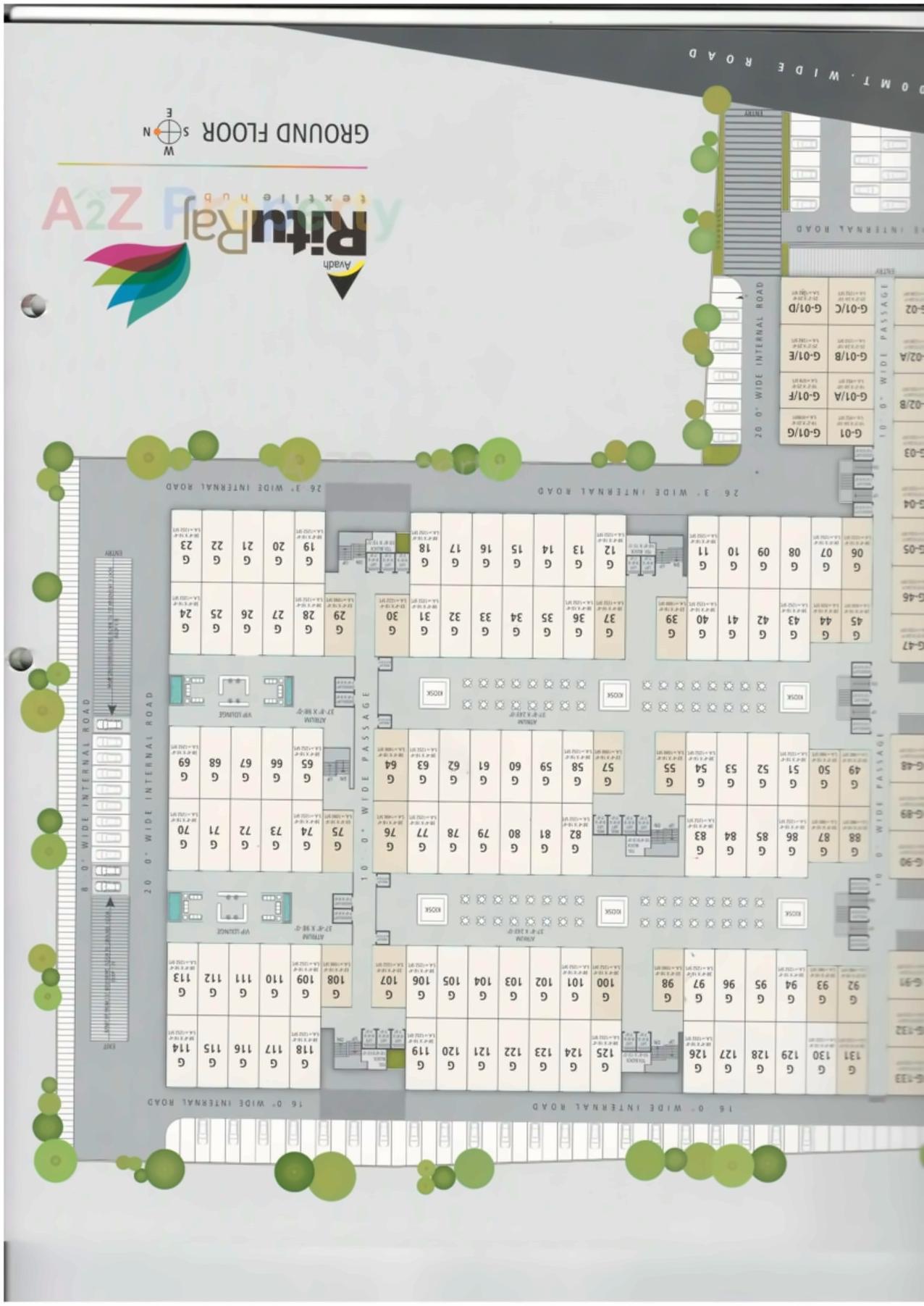 Layout of real estate project Avadh Rituraj Textile Hub located at Parvat, Surat, Gujarat